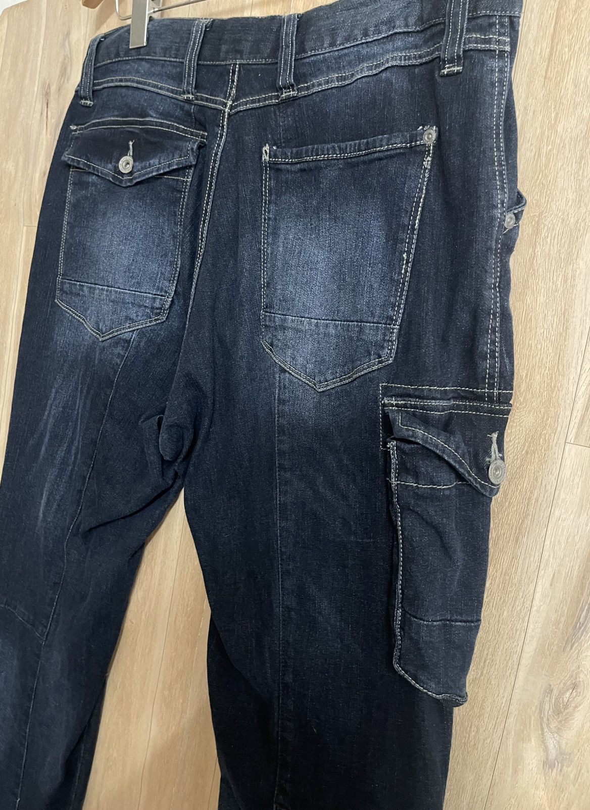 Japanese Brand Rare Biker Denim W35 L41.5 Multi Pockets Stretch Tactical Size US 35 - 12 Thumbnail
