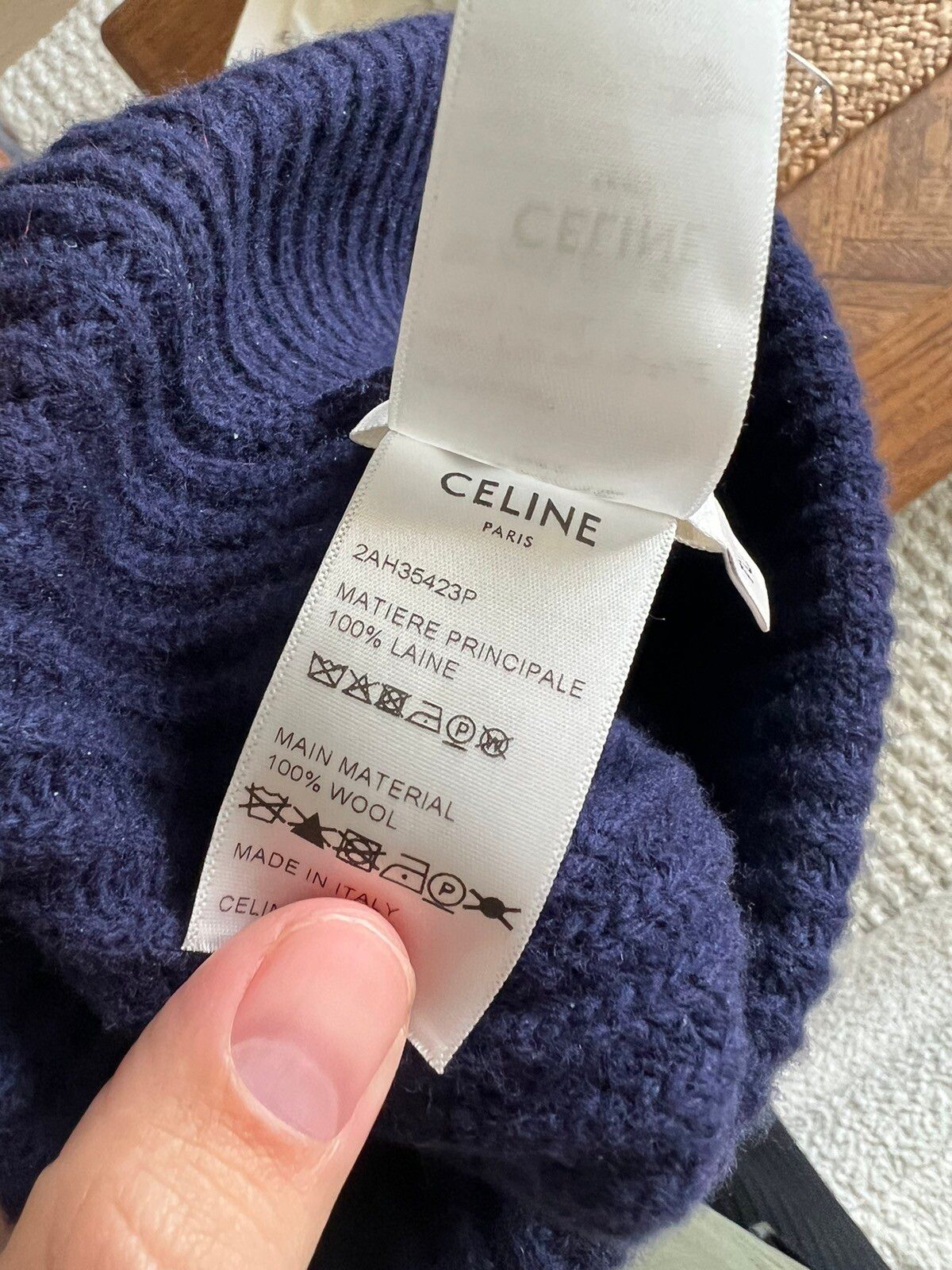 Celine Wool logo beanie Size ONE SIZE - 5 Preview