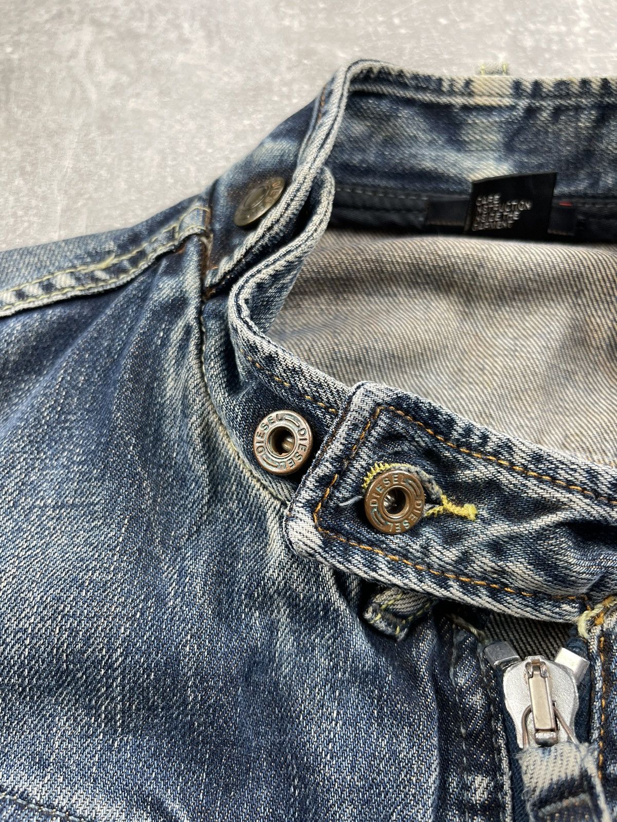 Diesel × Vintage Diesel Rare Denim Vintage Faded Jacket Biker Distressed Size US XL / EU 56 / 4 - 8 Thumbnail