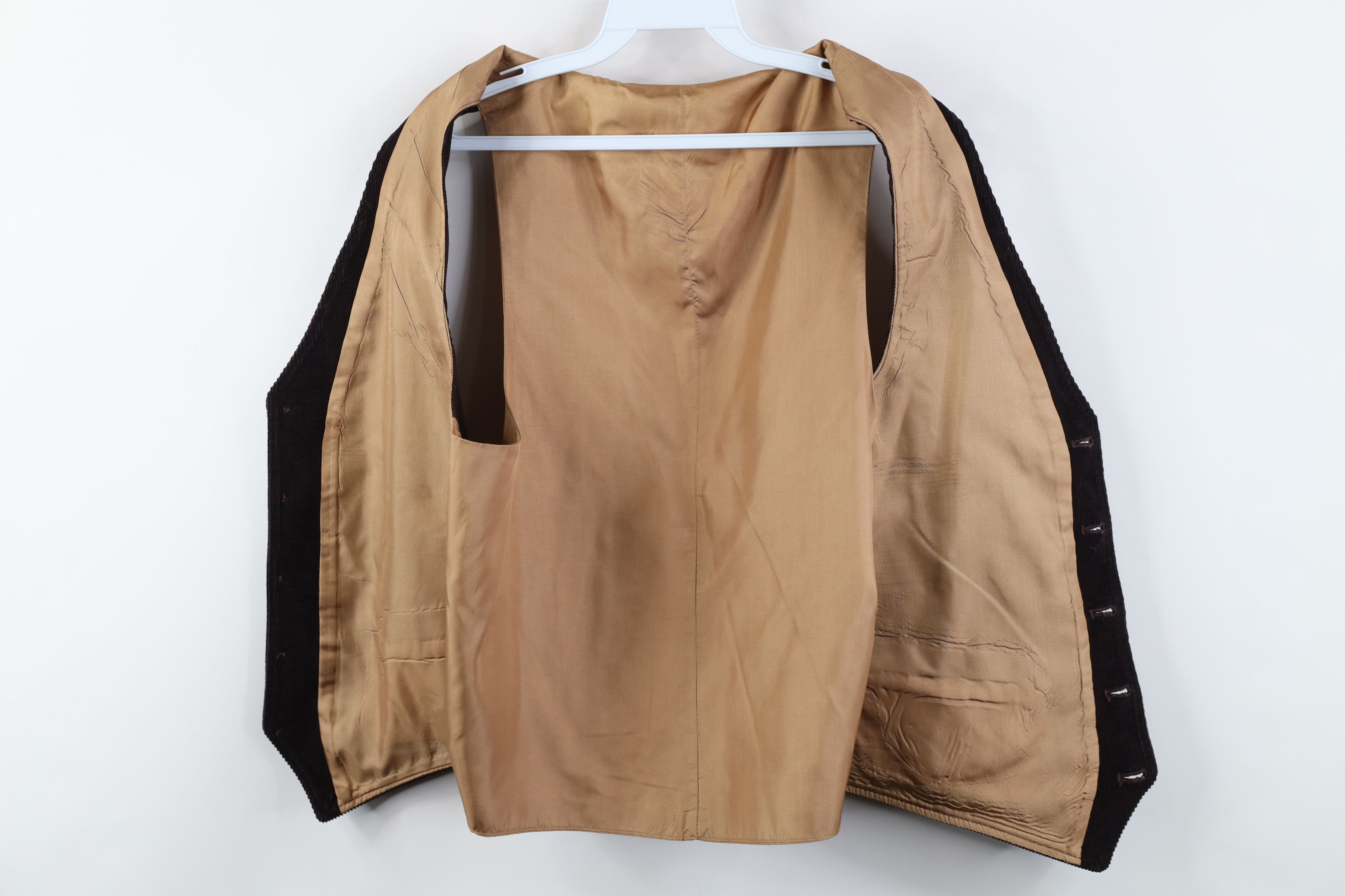 Vintage Vintage 70s Streetwear Button Suit Vest Jacket Brown USA Size US XXL / EU 58 / 5 - 10 Thumbnail