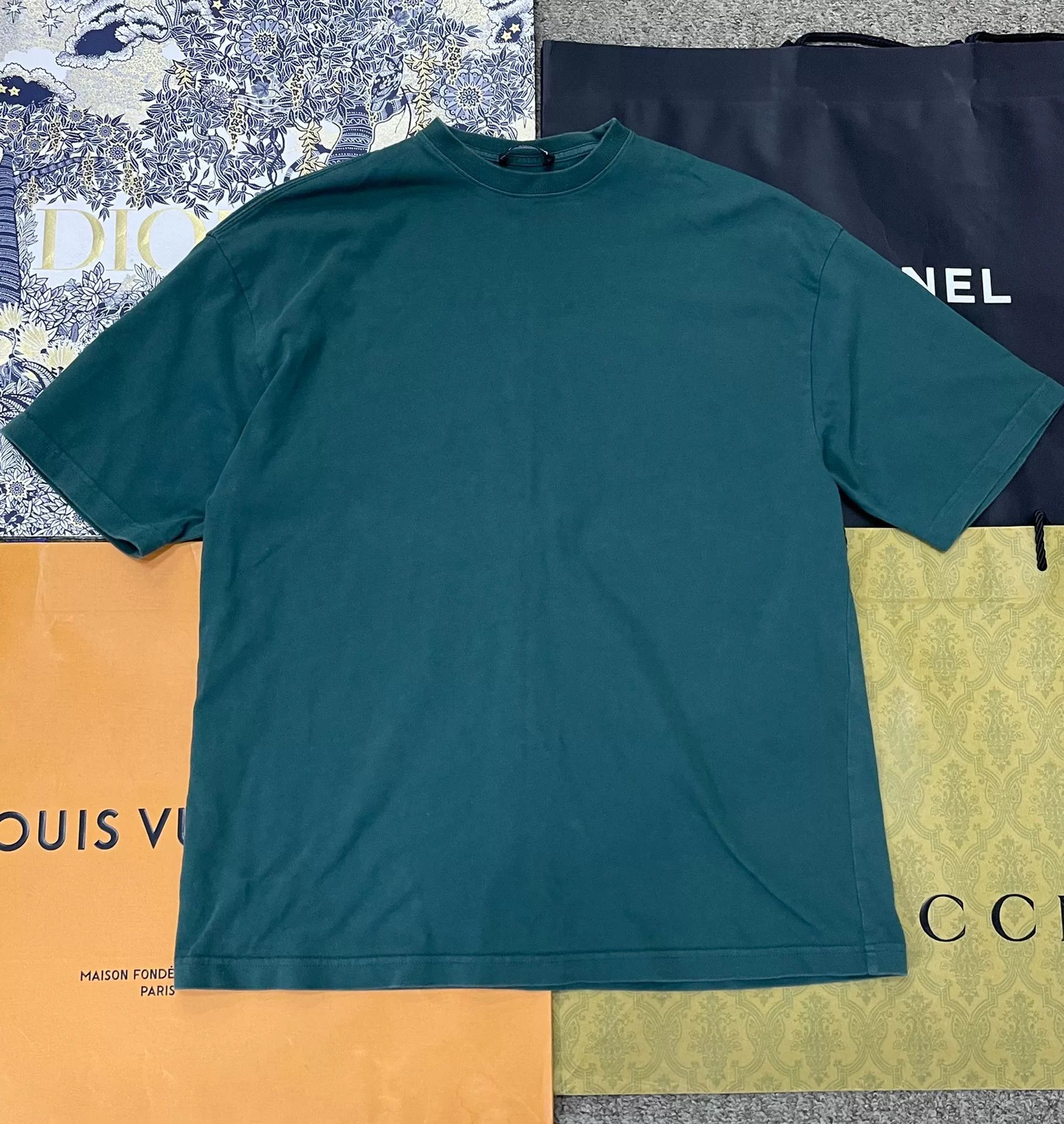 Balenciaga Blue Back Logo Short Sleeve T-shirt