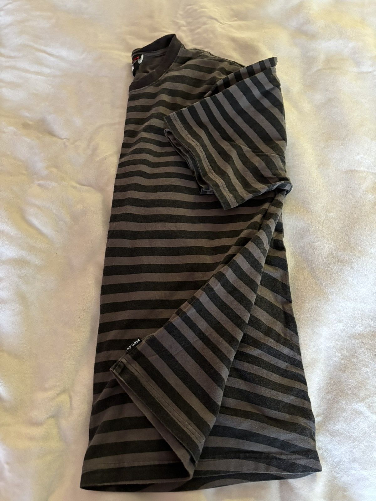 Babylon Babylon Gray/Black Striped Short-Sleeved T-Shirt Size US XL / EU 56 / 4 - 2 Thumbnail