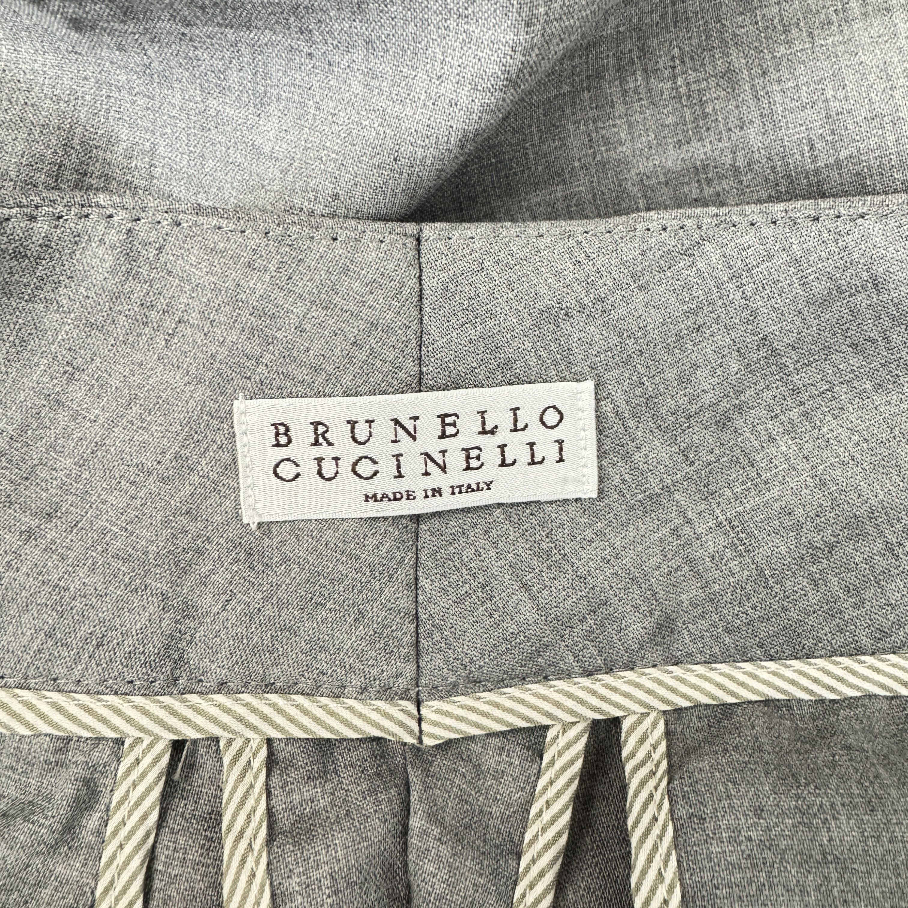 Brunello Cucinelli Gray Wool Trousers