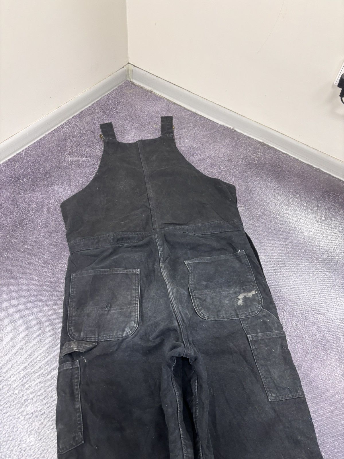 Carhartt Vintage Carhartt Bib Overalls Quilted Lined R04 BLK Canvas Size US 38 / EU 54 - 17 Thumbnail