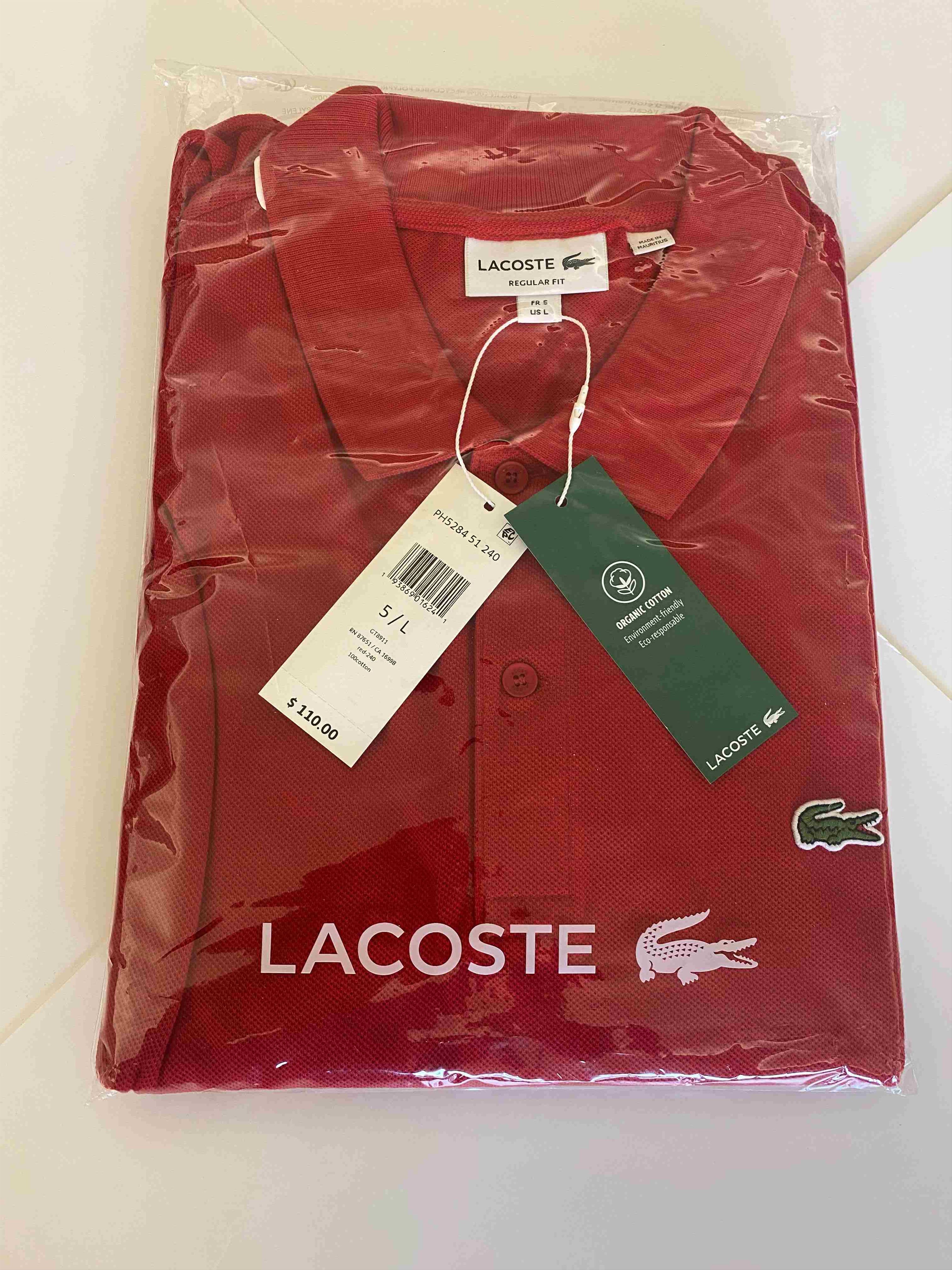 Lacoste RED POLO PRINTED SIZE M Size US M / EU 48-50 / 2 - 3 Thumbnail