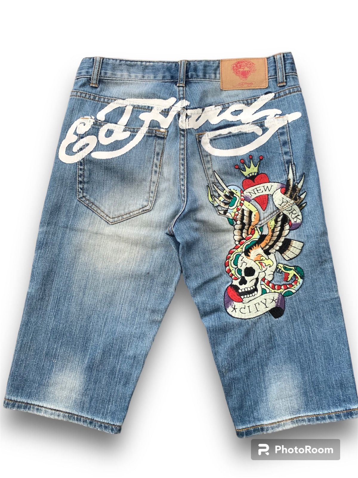 Vintage Ed hardy Christian Audigier Jeans shorts jorts