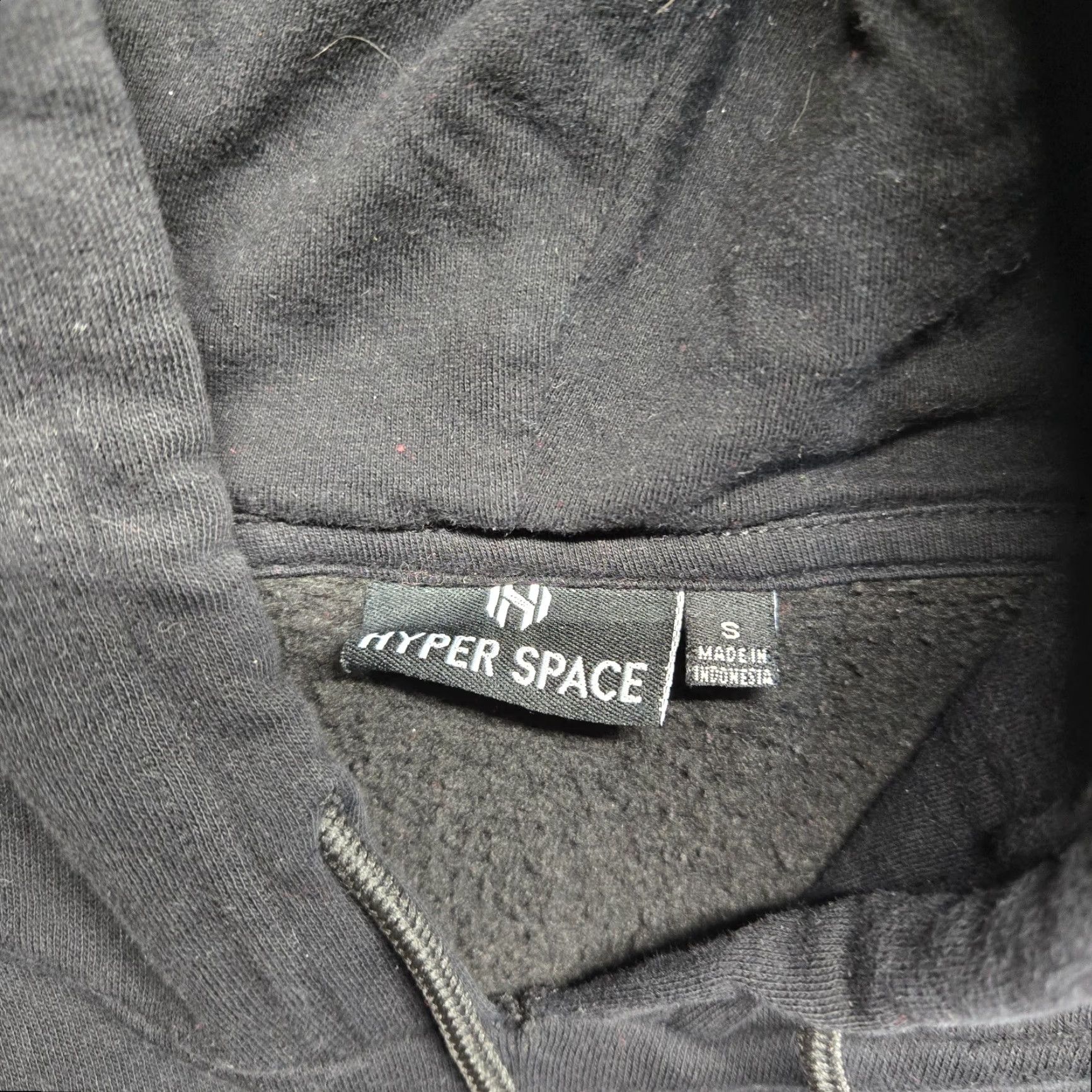 NASA Hyper Space Hoodie Men's S Black Cotton Blend Pullover with Pockets NASA Space Theme Logo Sweater Vintage No Size US S / EU 44-46 / 1 - 3 Thumbnail