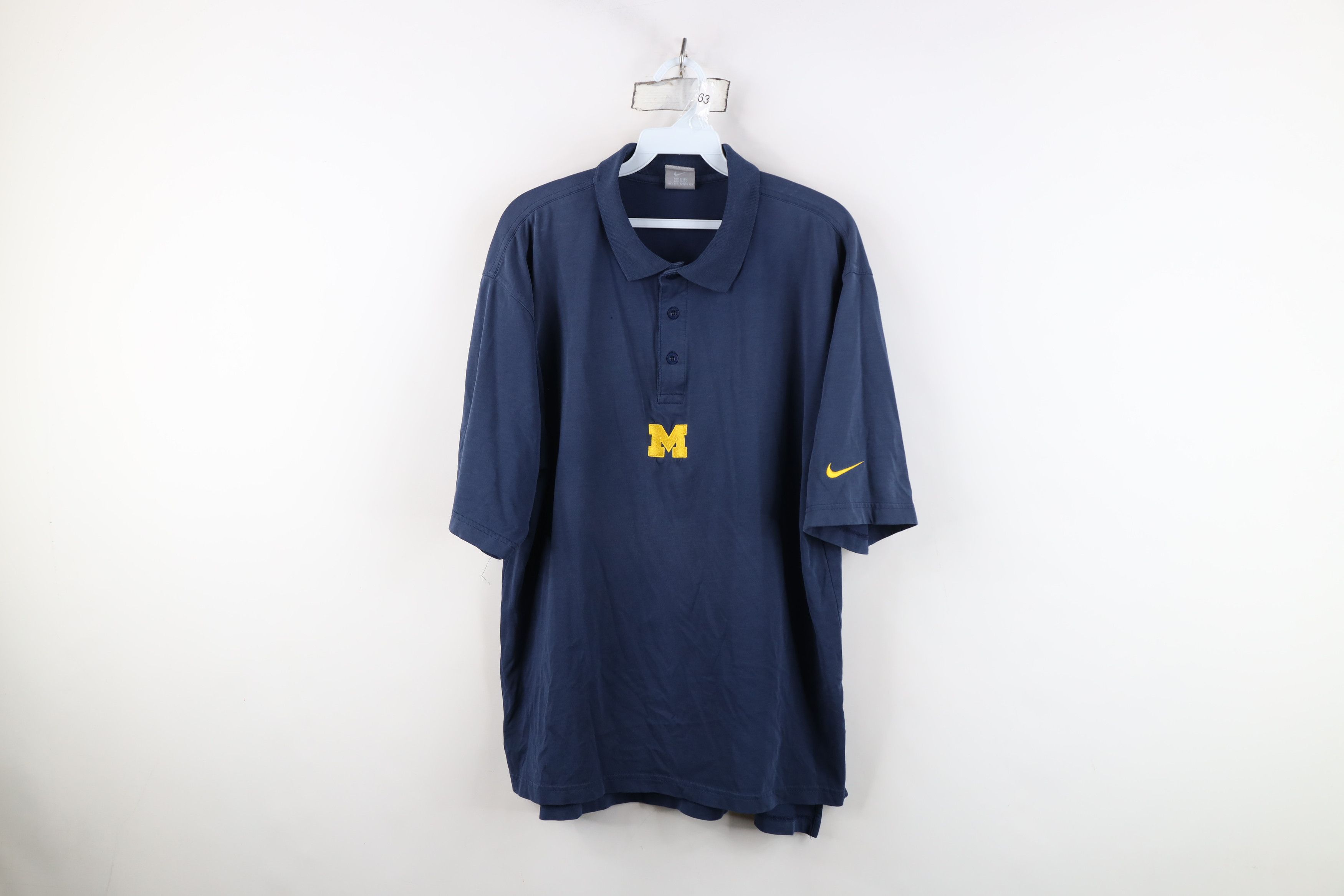 Nike Vintage Nike Scott Mini Swoosh University of Michigan Polo Size US L / EU 52-54 / 3 - 1 Thumbnail