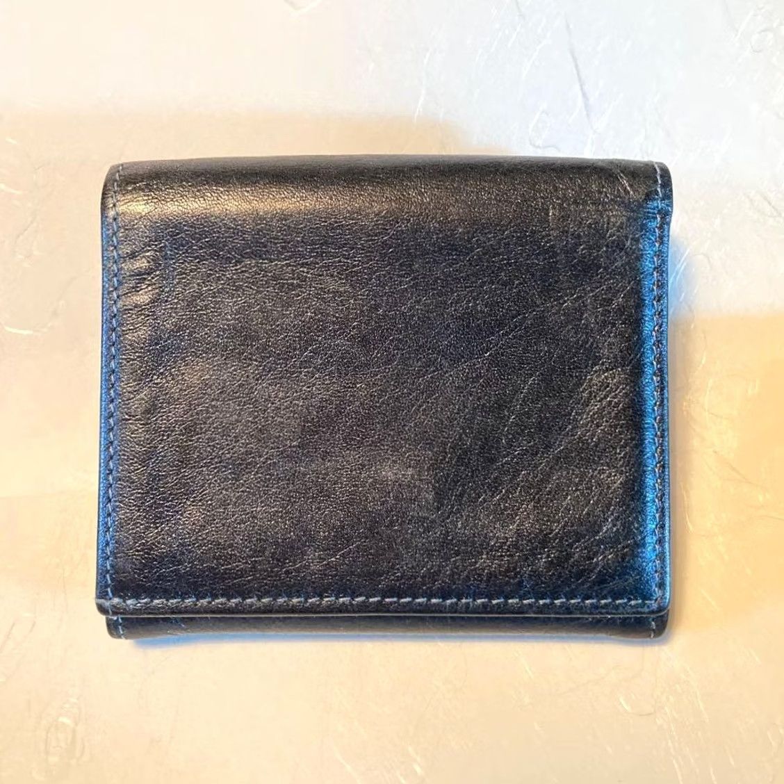 Longchamp Longchamp Wallet Mini Dark Blue Cowhide Tri-Fold Compact Limited Edition VHTF De Size ONE SIZE - 2 Thumbnail