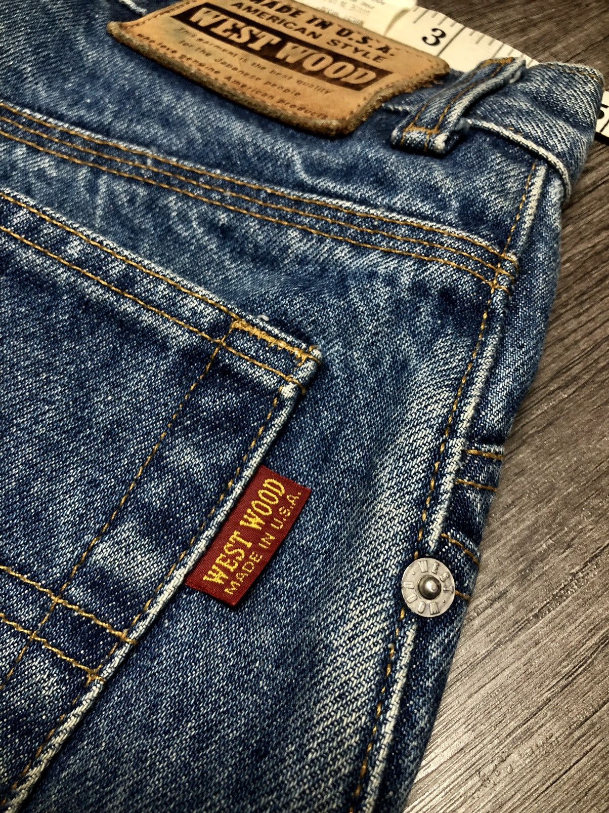 Designer × Vintage Vintage West Wood Made in U.S.A. Jeans (unisex) Size US 27 - 23 Thumbnail