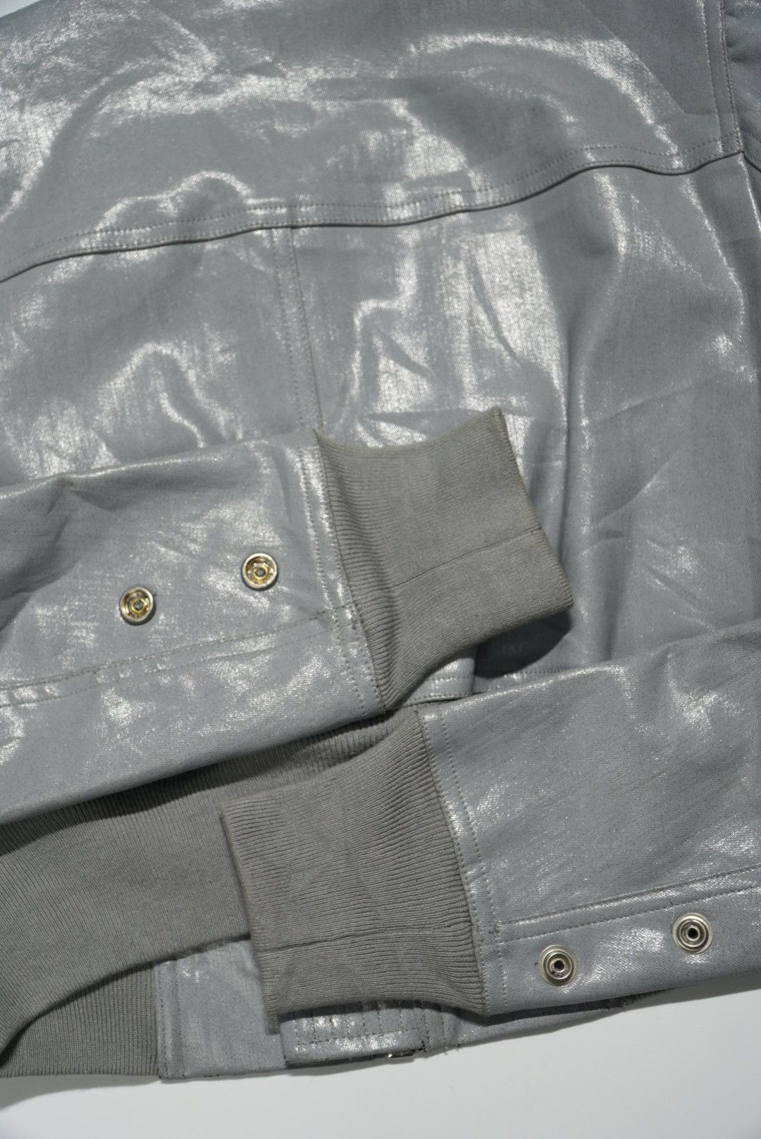 Rick Owens Rick Owens Girders Cropped Bomber Jacket in Silver-Tone Size S / US 4 / IT 40 - 13 Thumbnail