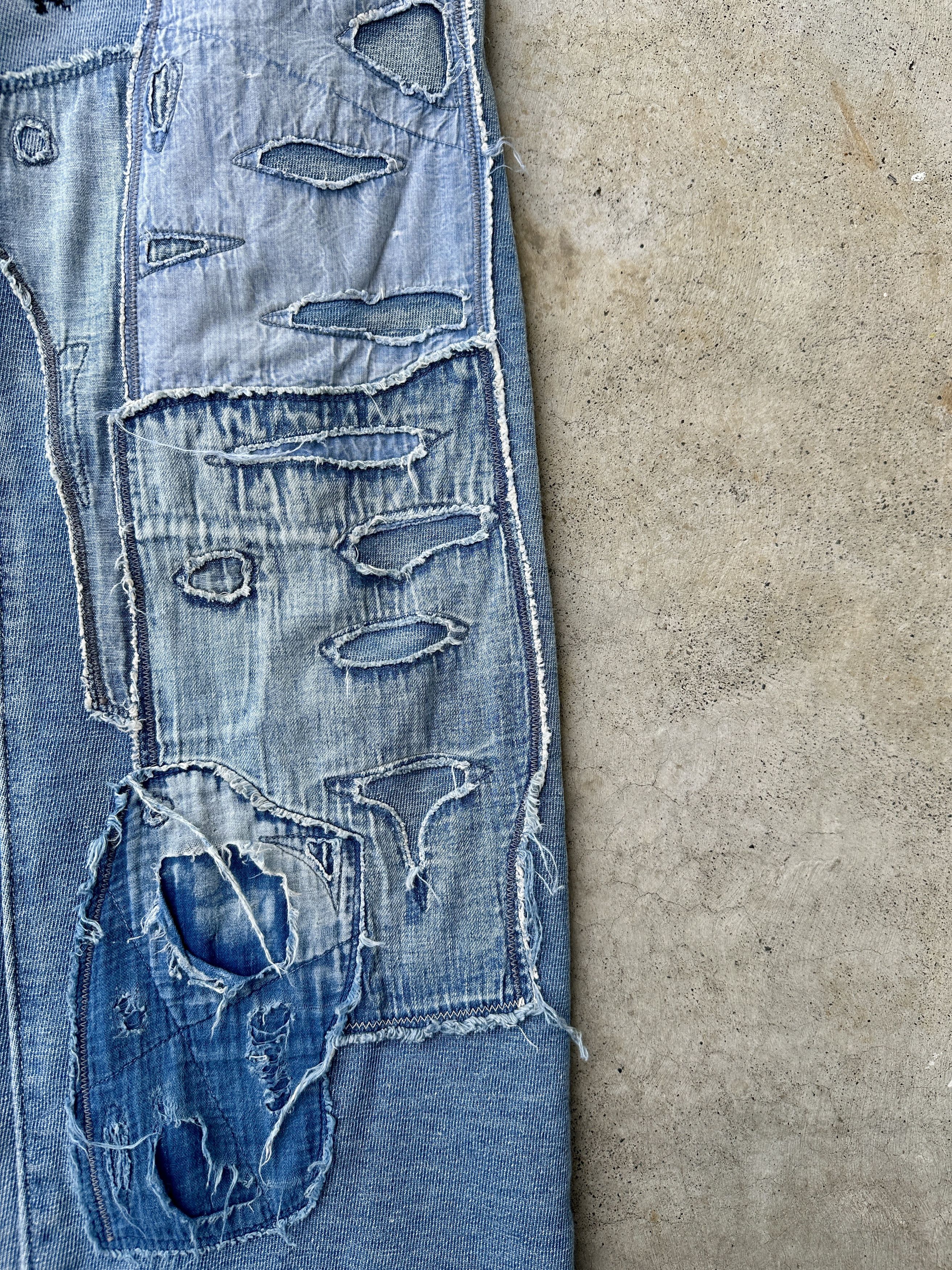 Kapital Kountry 2009 Buckleback denim Old man and the sea Boro Sweatpants Size US 33 - 4 Thumbnail