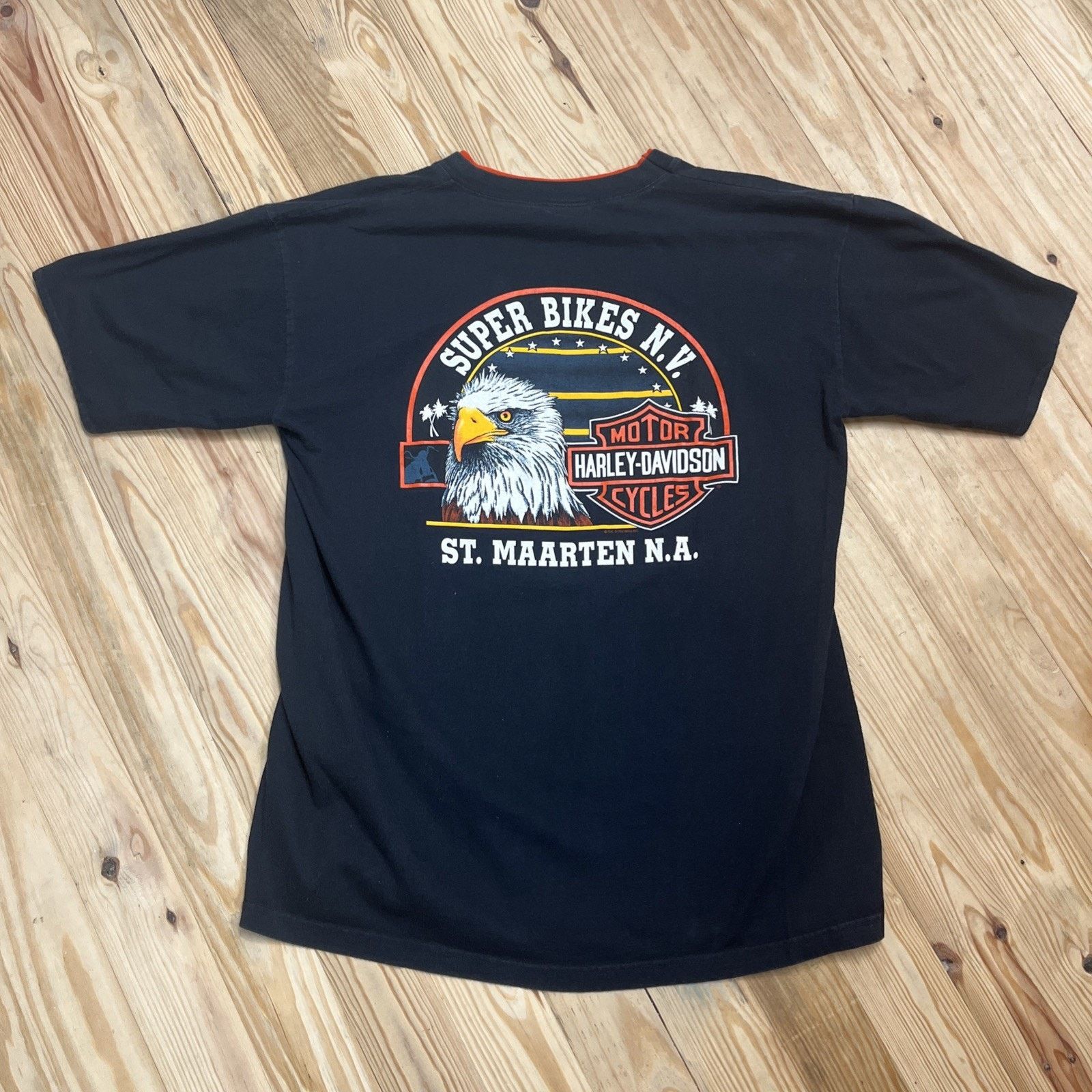 Harley Davidson Vtg 1993 Harley Davidson Tee Eagle Super Bikes XL Size US XL / EU 56 / 4 - 2 Thumbnail
