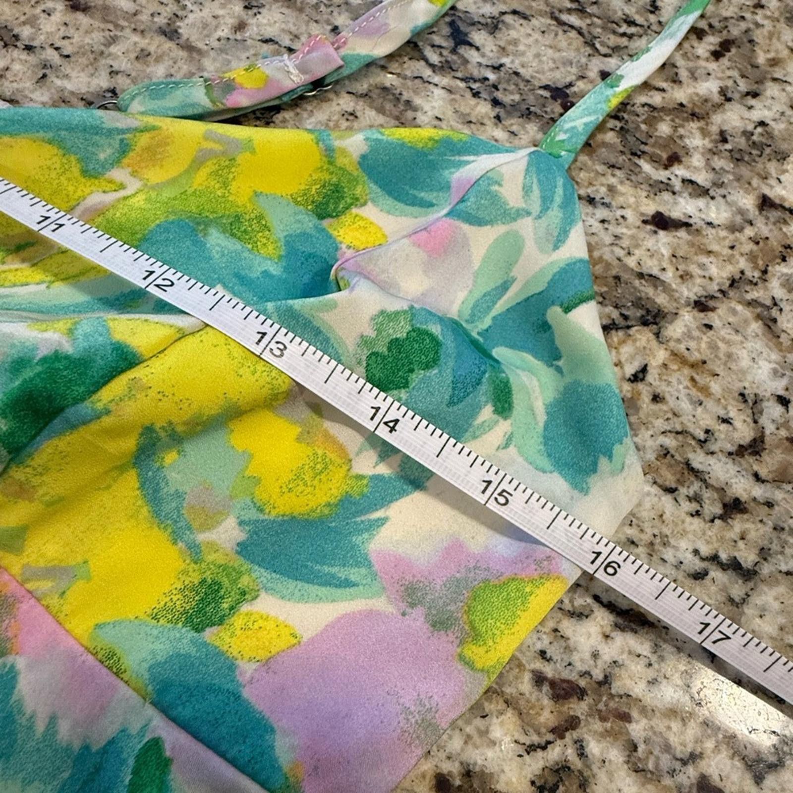 Other Wild Fable pastel floral crop tank handkerchief hem SZ SM Size S / US 4 / IT 40 - 8 Thumbnail