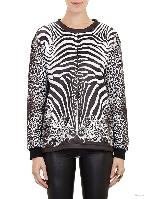 Balmain Balmain Black Zebra 네오프렌 Sweatshirt Size XS / US 0-2 / IT 36-38 - 1 Thumbnail