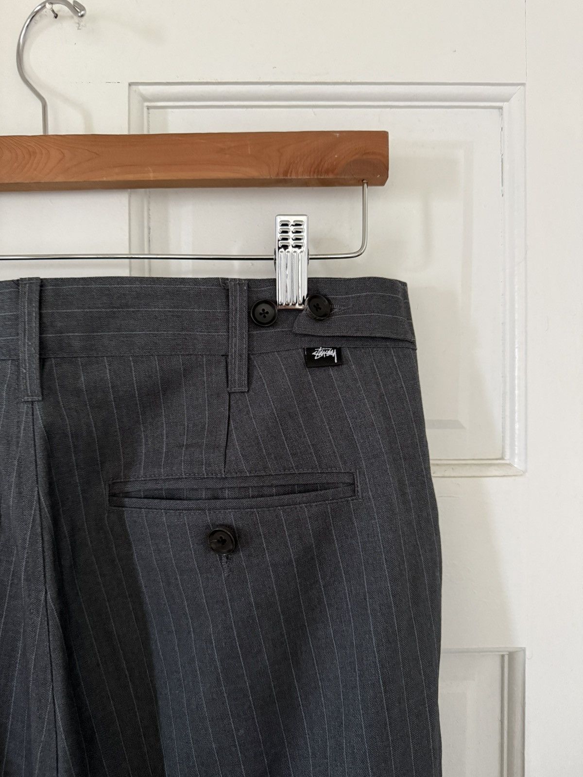 Stussy Stussy Striped Volume Pleated Trousers Size US 29 - 4 Thumbnail