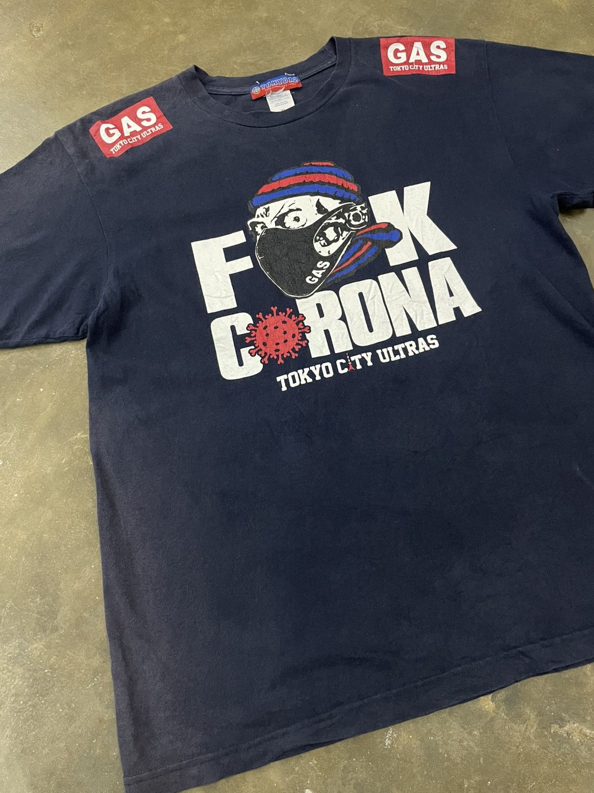 Japanese Brand Tokyo City Ultras GAS 12 Fuck Corona Prevention Stadium Size US XL / EU 56 / 4 - 5 Thumbnail