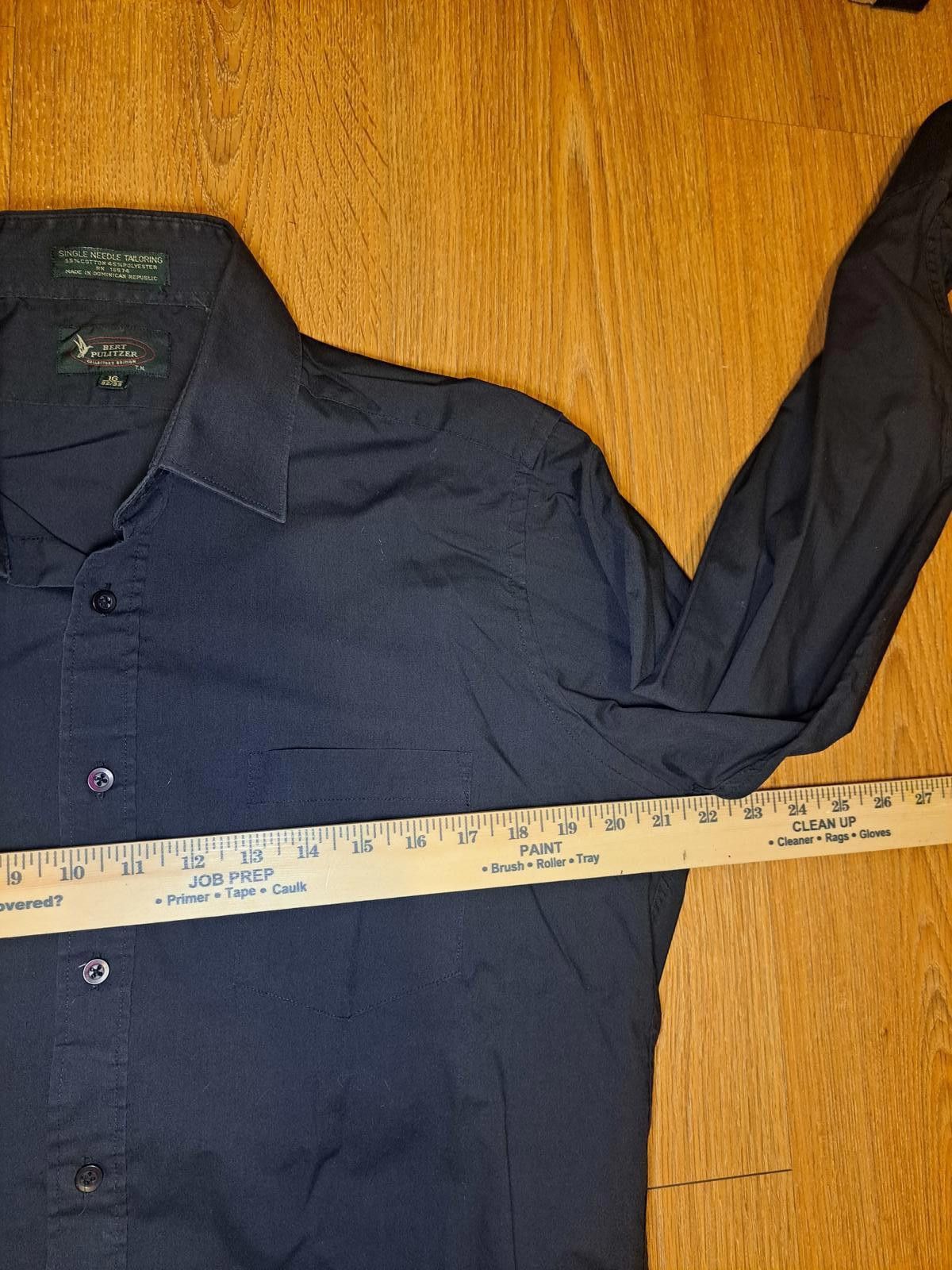 Bert Pulitzer Bert Pulitzer Collector's Edition Dress Shirt Medium Black Size 38R - 5 Thumbnail