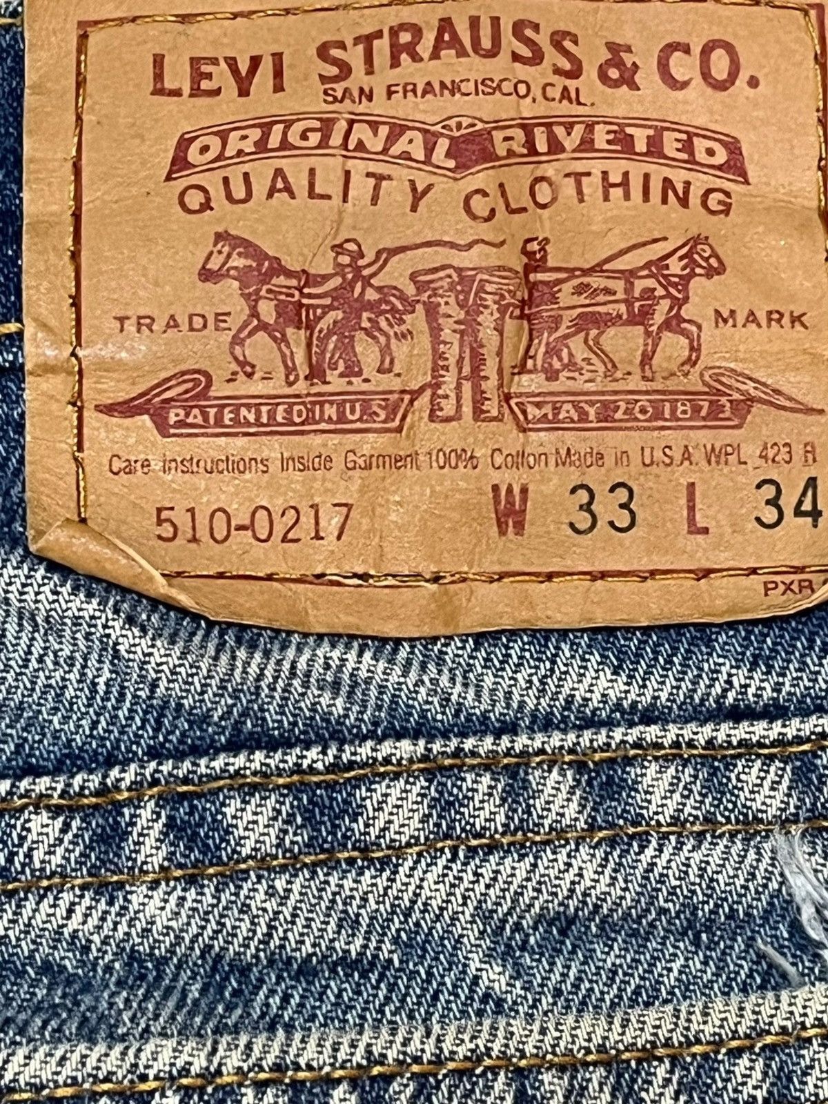 Levi's Vintage Levi’s 510-0217 Mudwash Distressed Denim Size US 31 - 9 Thumbnail