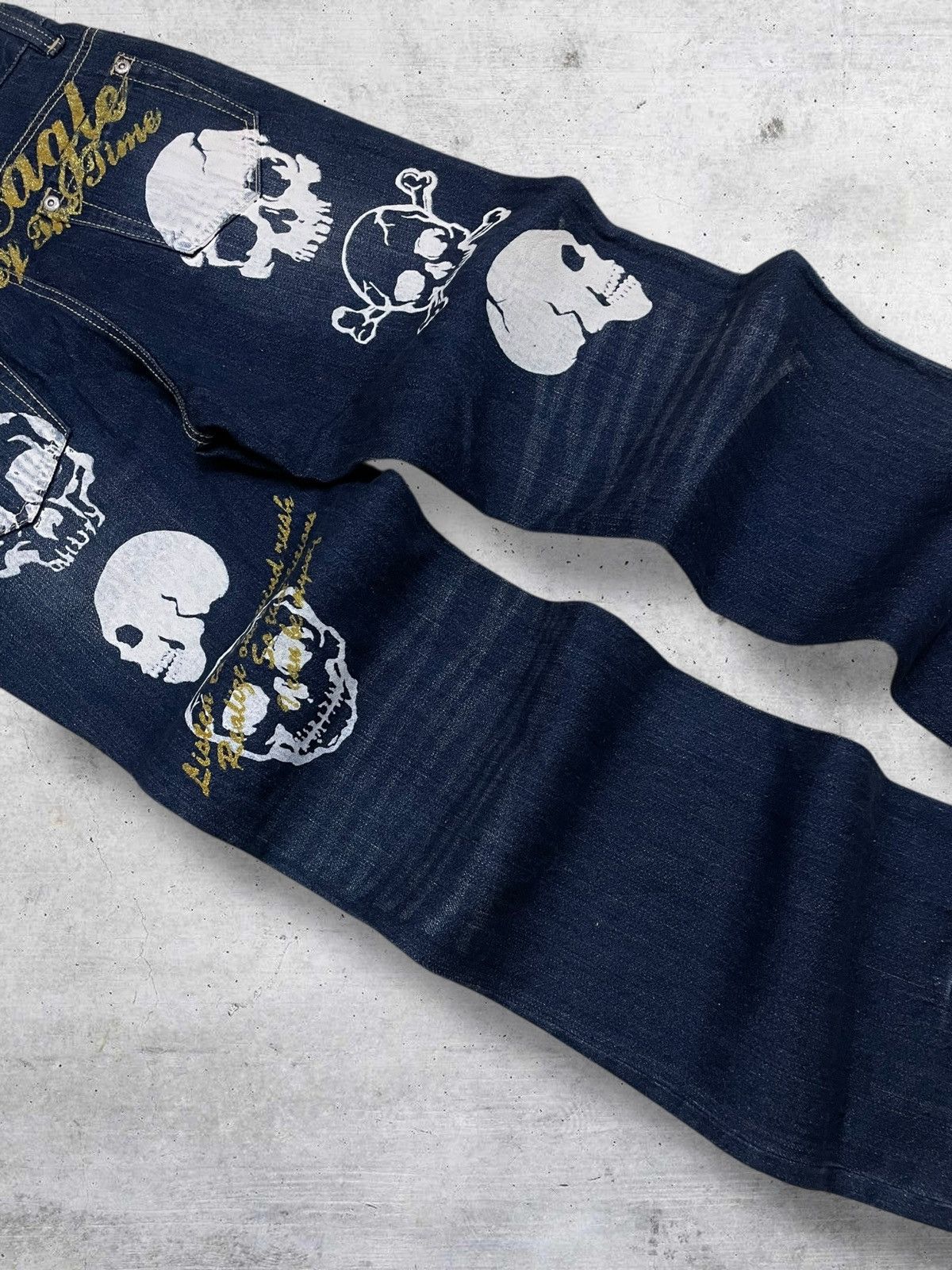Hysteric Glamour VINTAGE WILD EAGLE 90S JAPAN DESIGNER SKULL AFFLICTION DENIM Size US 28 / EU 44 - 5 Thumbnail