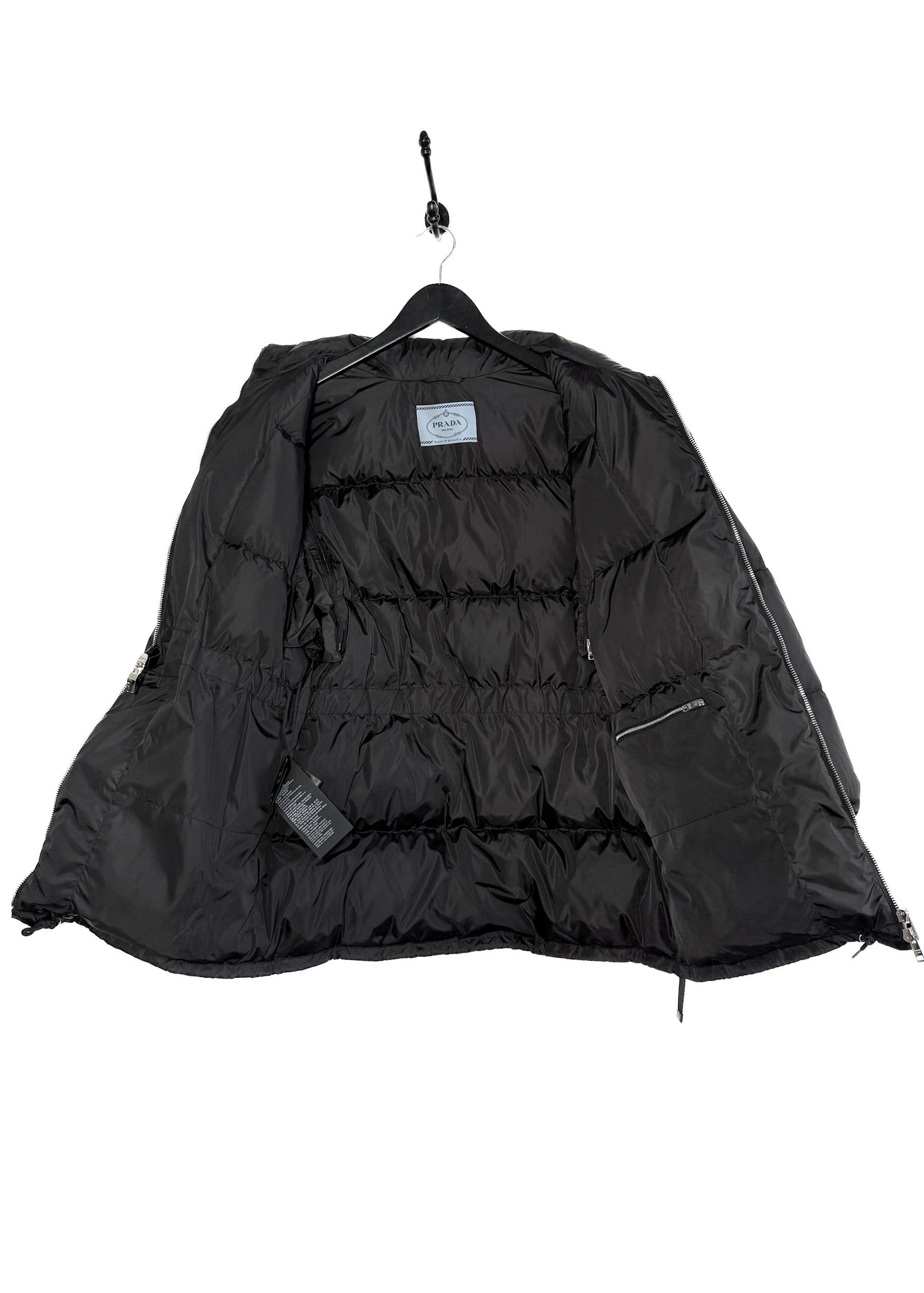 Prada Prada 2020 Black Re-Nylon Removable Sleeves Down Jacket Size XS / US 0-2 / IT 36-38 - 10 Thumbnail