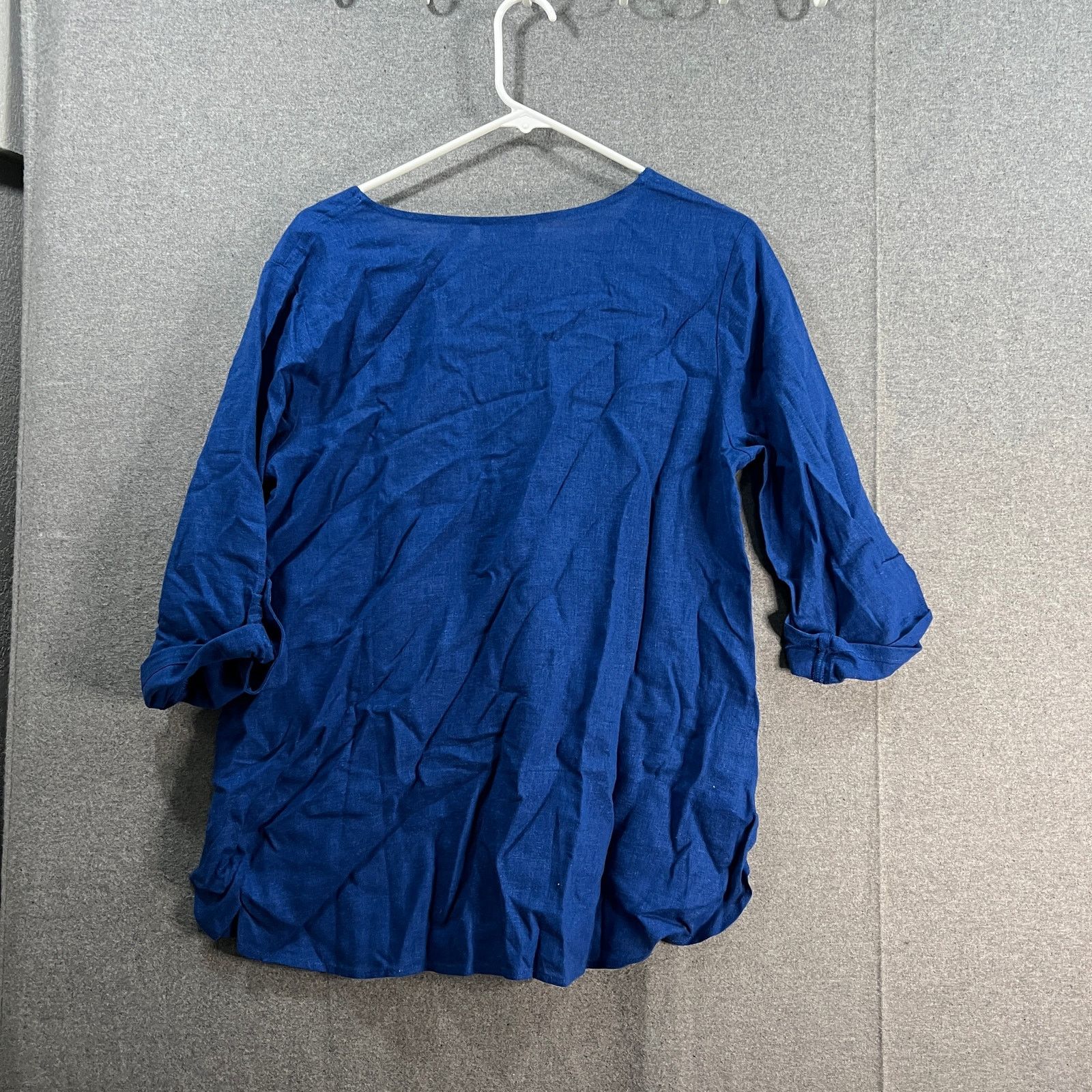Other Susan Graver Pure Linen Blend Split-Neck Tunic Size S / US 4 / IT 40 - 2 Thumbnail