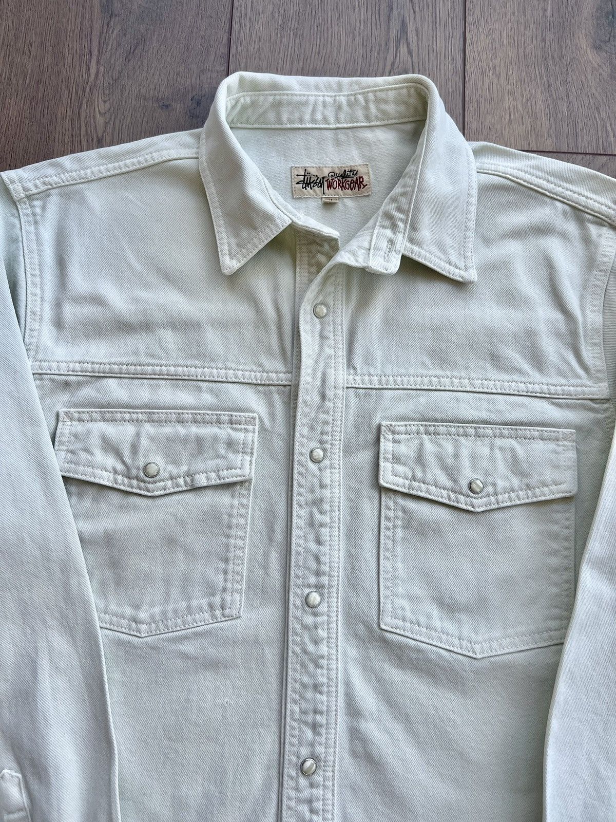 Stussy Stussy Western Denim Shirt “Cream” Medium Size US M / EU 48-50 / 2 - 3 Thumbnail