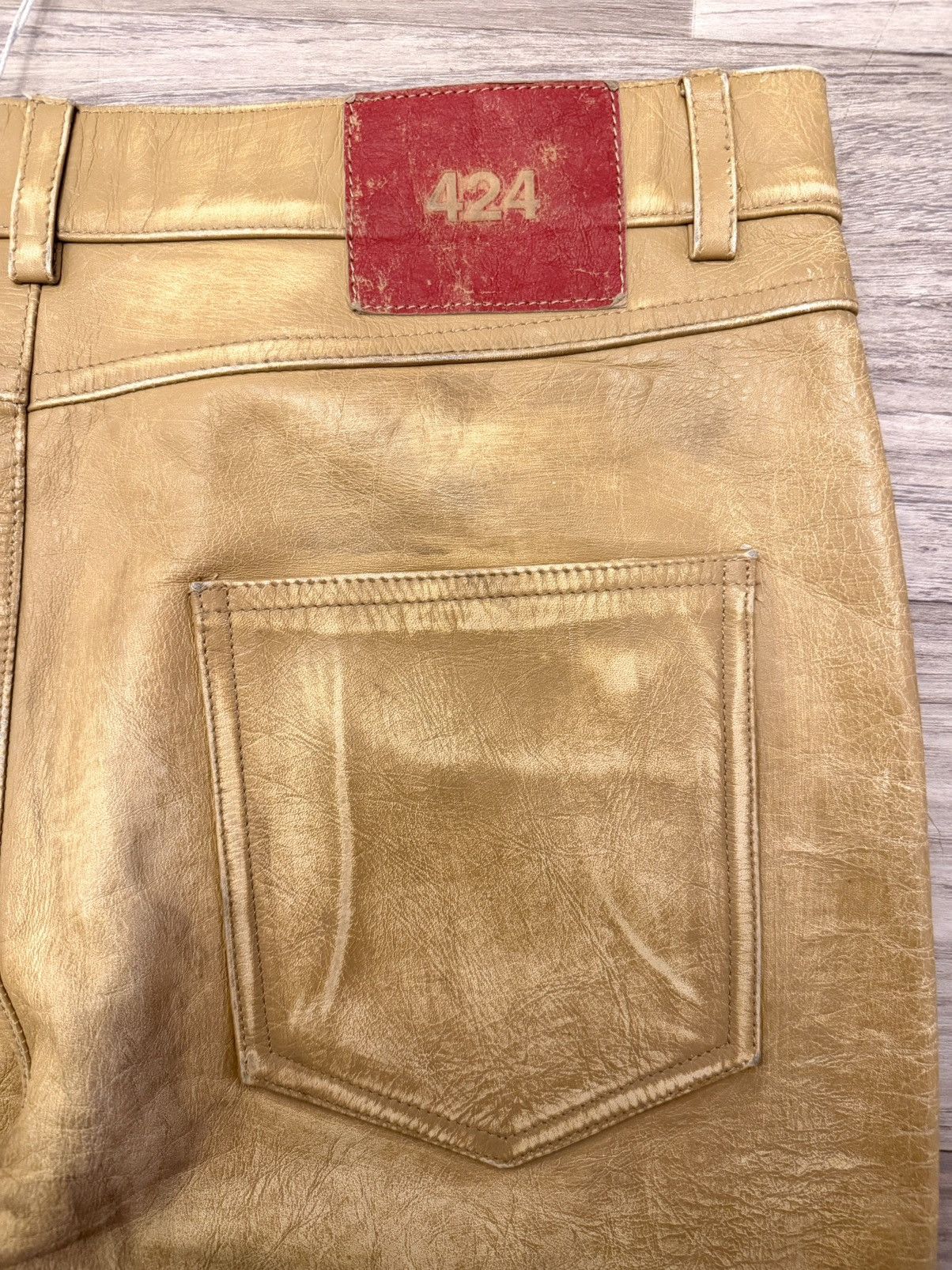 424 424 leather five pocket pants Size US 34 / EU 50 - 10 Thumbnail