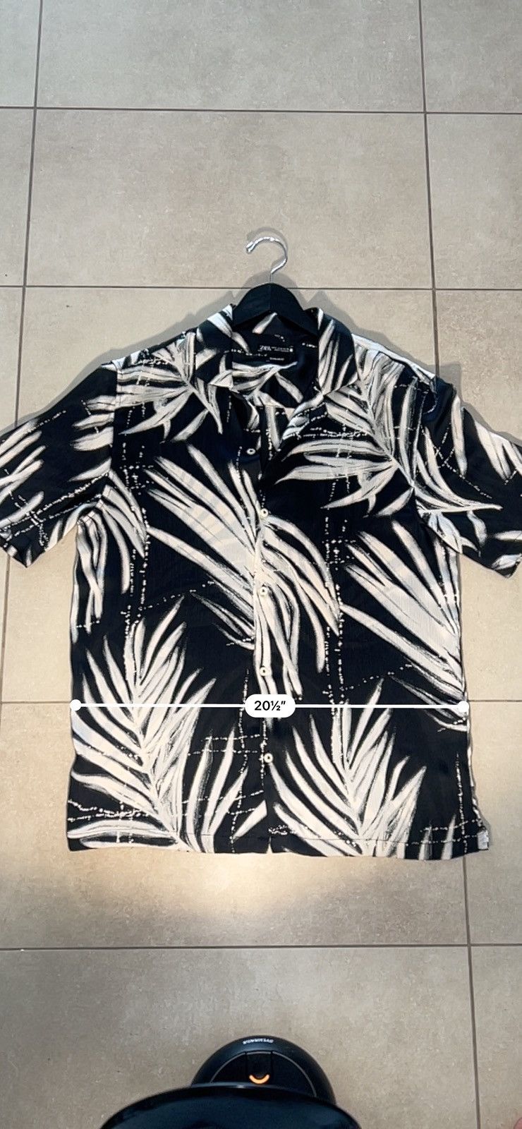 Zara Zara “Tropical Palm” Black & White Print Button‑Up– Size M Size US M / EU 48-50 / 2 - 3 Thumbnail