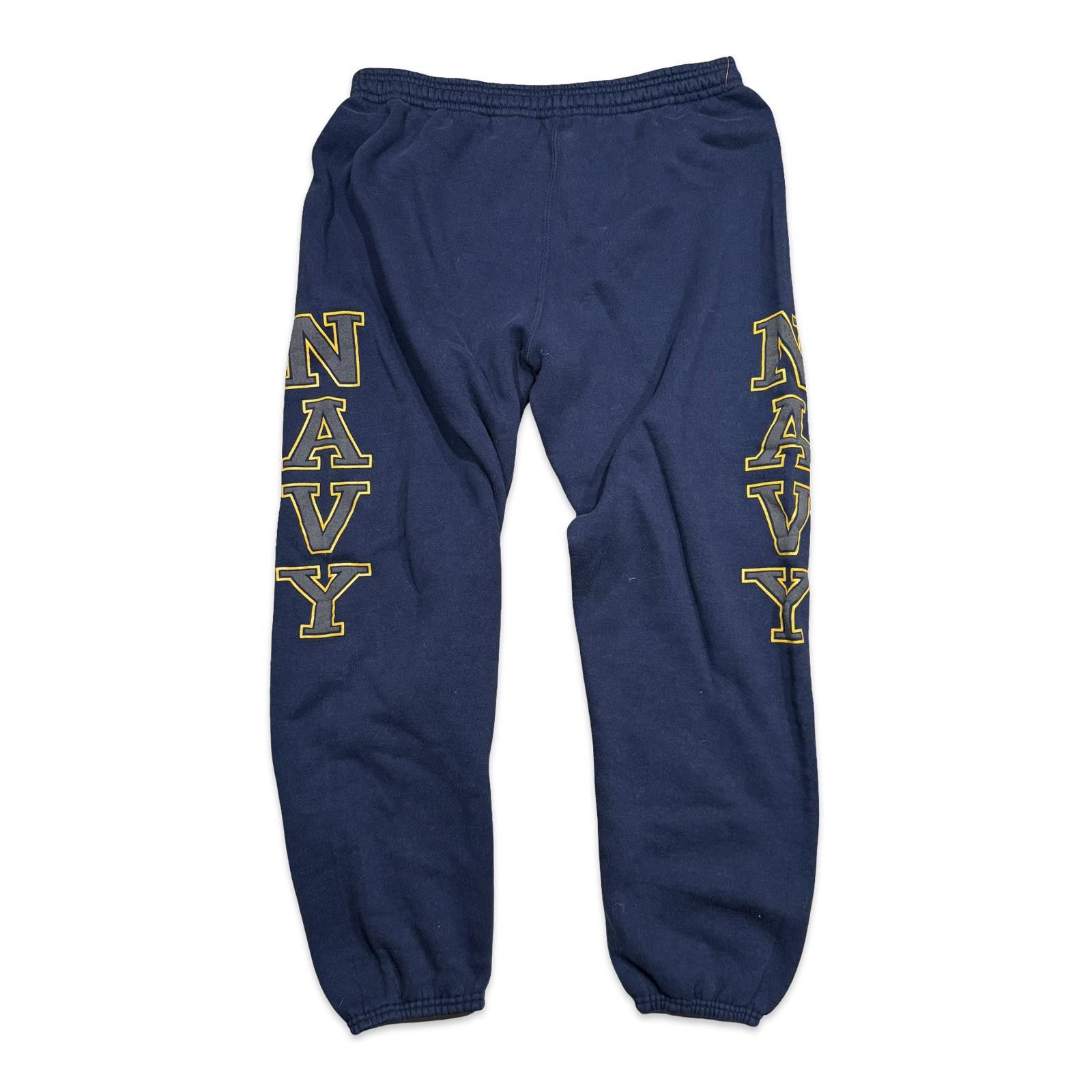 Other Navy Blue Men's Sweatpants with 'NAVY' Print Size US 34 / EU 50 - 1 Thumbnail