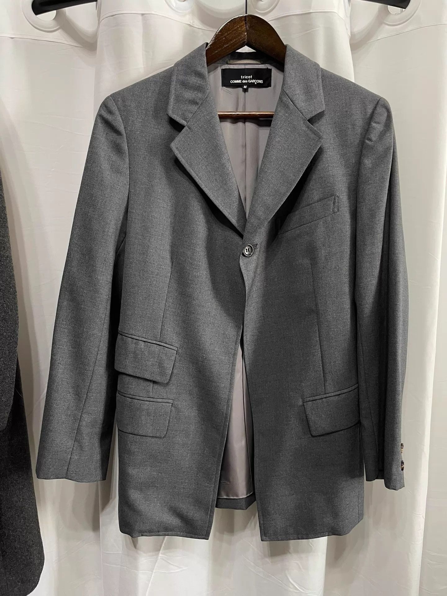 Comme des Garcons Gray Single-Button Blazer - Size M Size US M / EU 48-50 / 2 - 1 Thumbnail