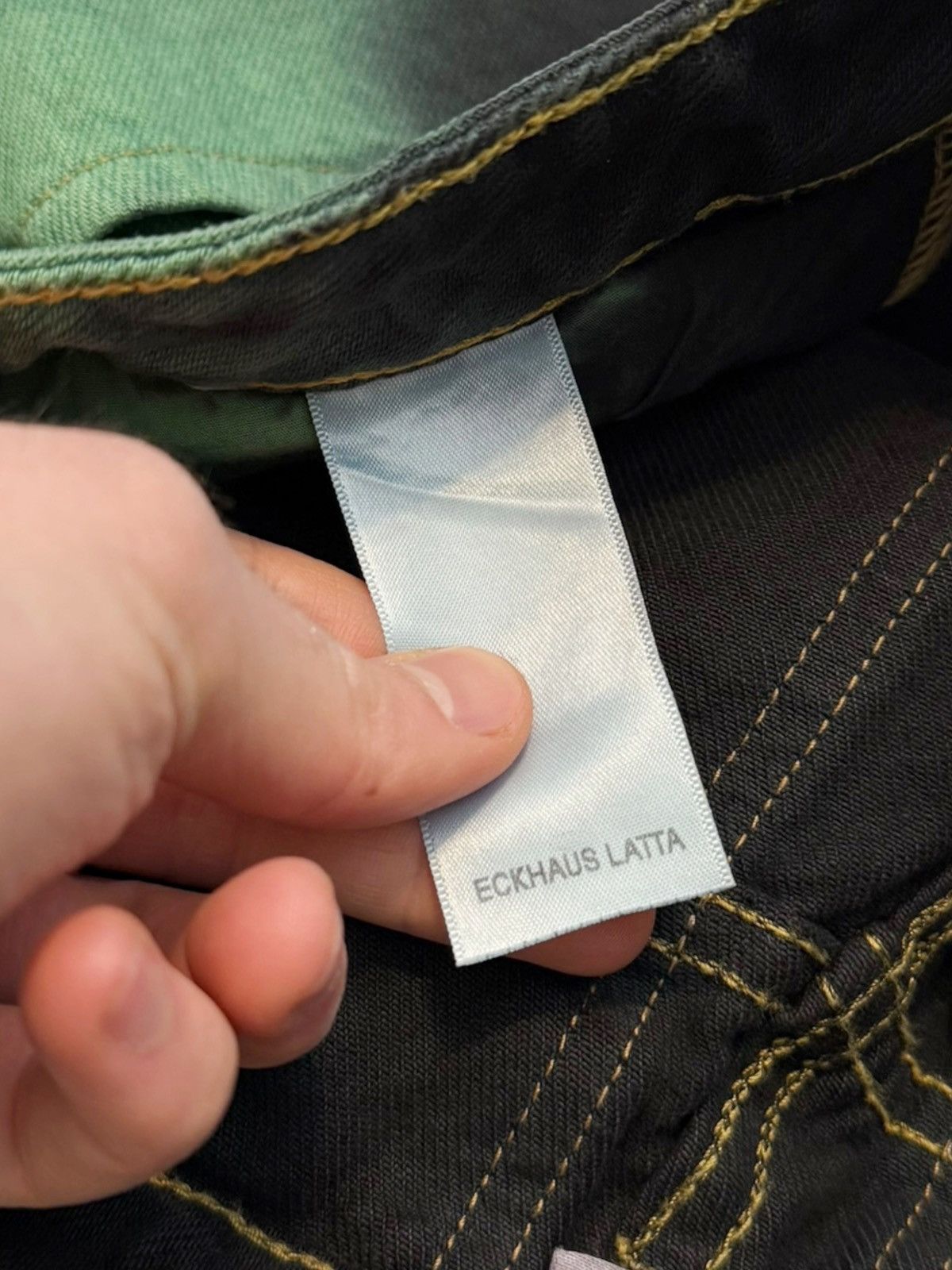 Eckhaus Latta El Jean Green Black (Dyed Denim) Size US 28 / EU 44 - 9 Thumbnail