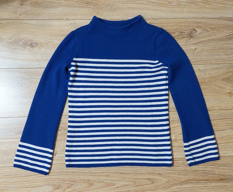 Boden 100% wool sweater jumper white blue luxury soft unique Size XS / US 0-2 / IT 36-38 - 1 Thumbnail