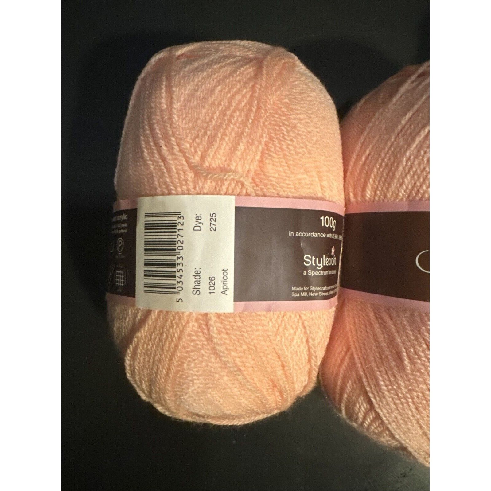 Vintage Stylecraft Special DK Yarn #1026 Apricot Premium Acrylic Lot Size ONE SIZE - 7 Thumbnail