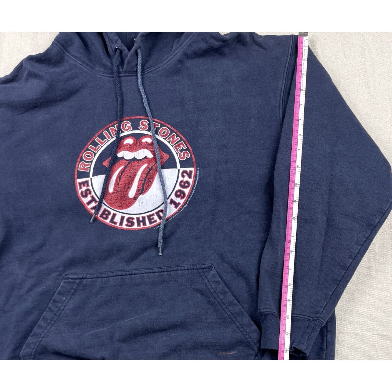 Logo 7 VINTAGE The Rolling Stones Hoodie Pullover Sweatshirt Men M Blue Graphic Logo 90s Concert Rock Mens Size US M / EU 48-50 / 2 - 6 Thumbnail