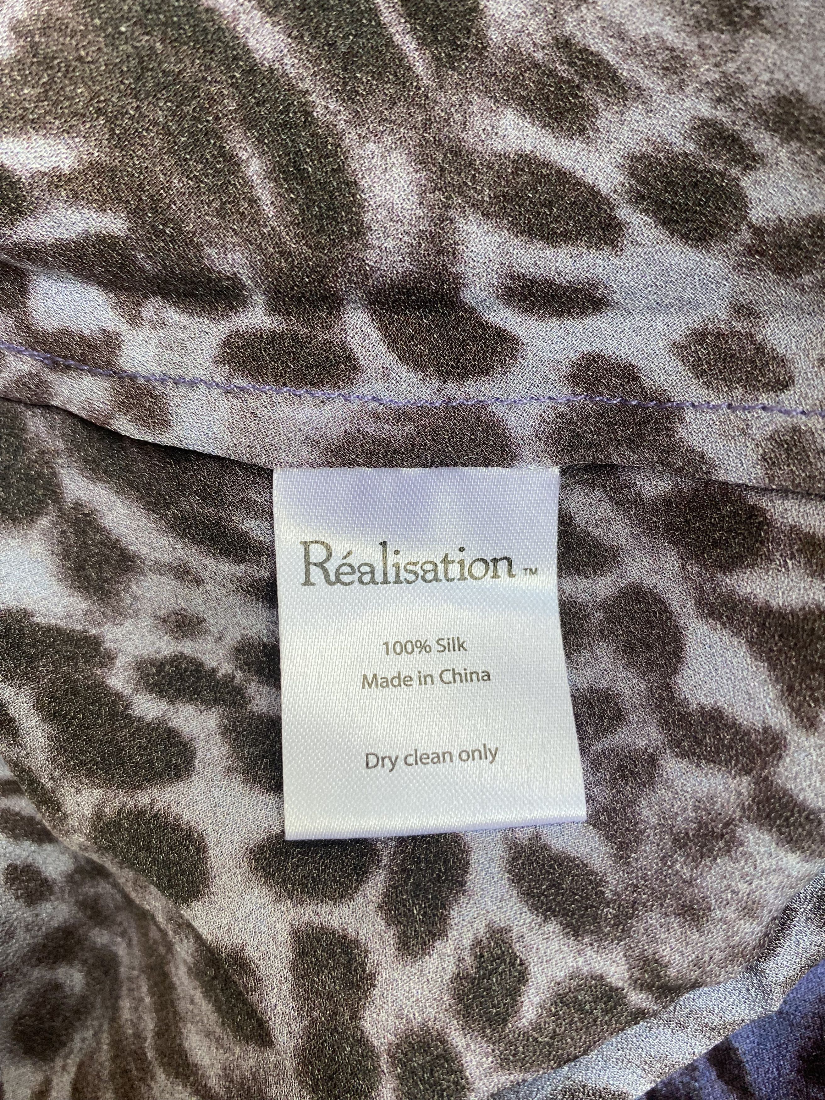 Realisation Par Réalisation 'The Penelope' Silk Purple Leopard Maxi Dress Size S / US 4 / IT 40 - 4 Thumbnail