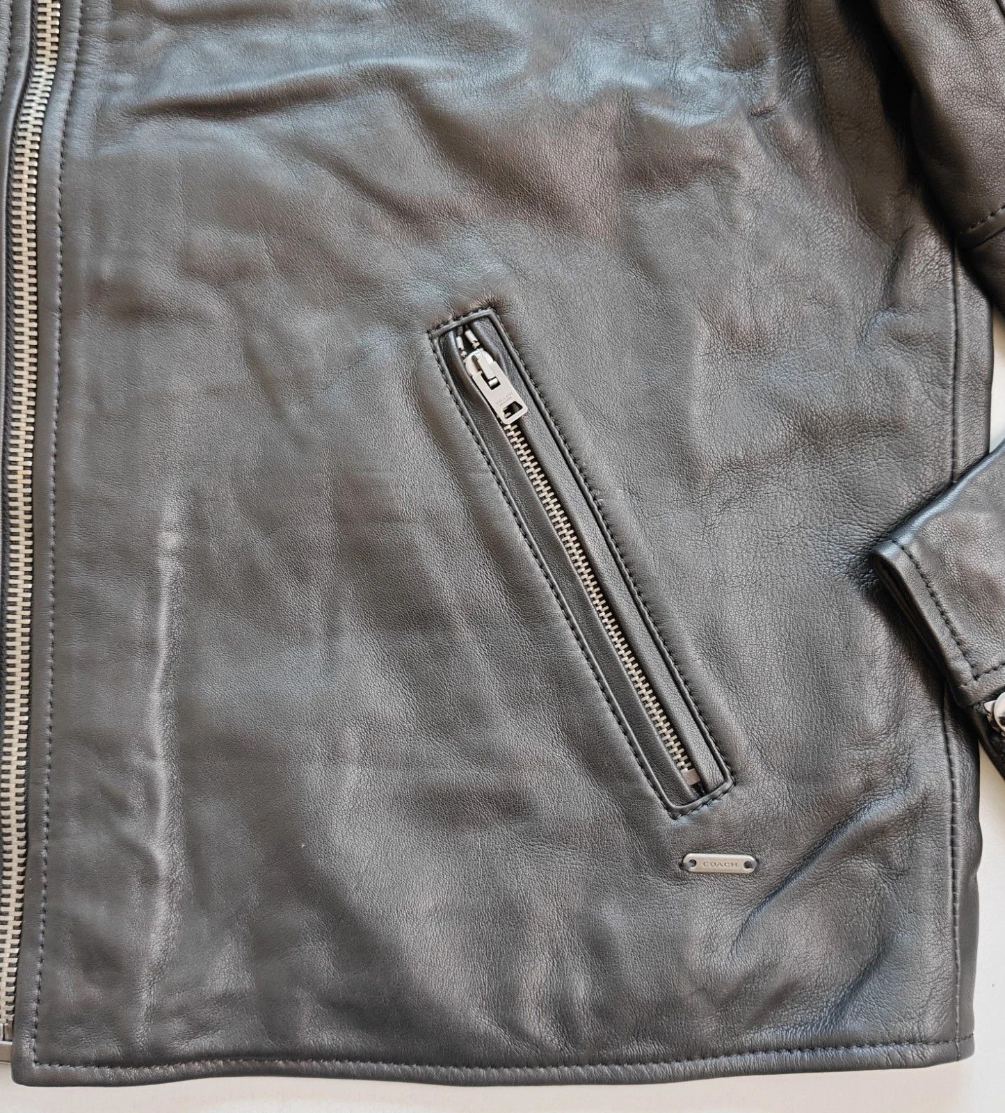 Coach Coach Leather Racer Jacket FTP 5055 Size US XXL / EU 58 / 5 - 7 Thumbnail