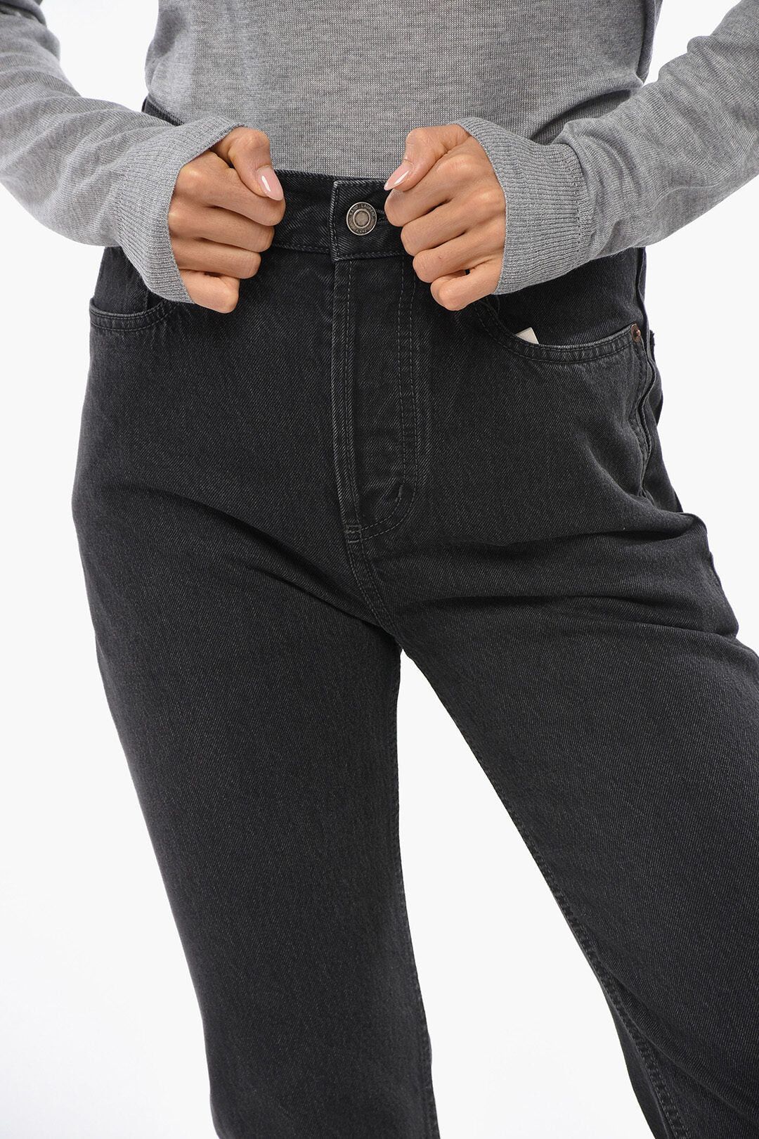 Saint Laurent Paris og1mm0326 Regular Fit Dark Jeans in Grey Size 26" / US 2 / IT 38 - 3 Thumbnail