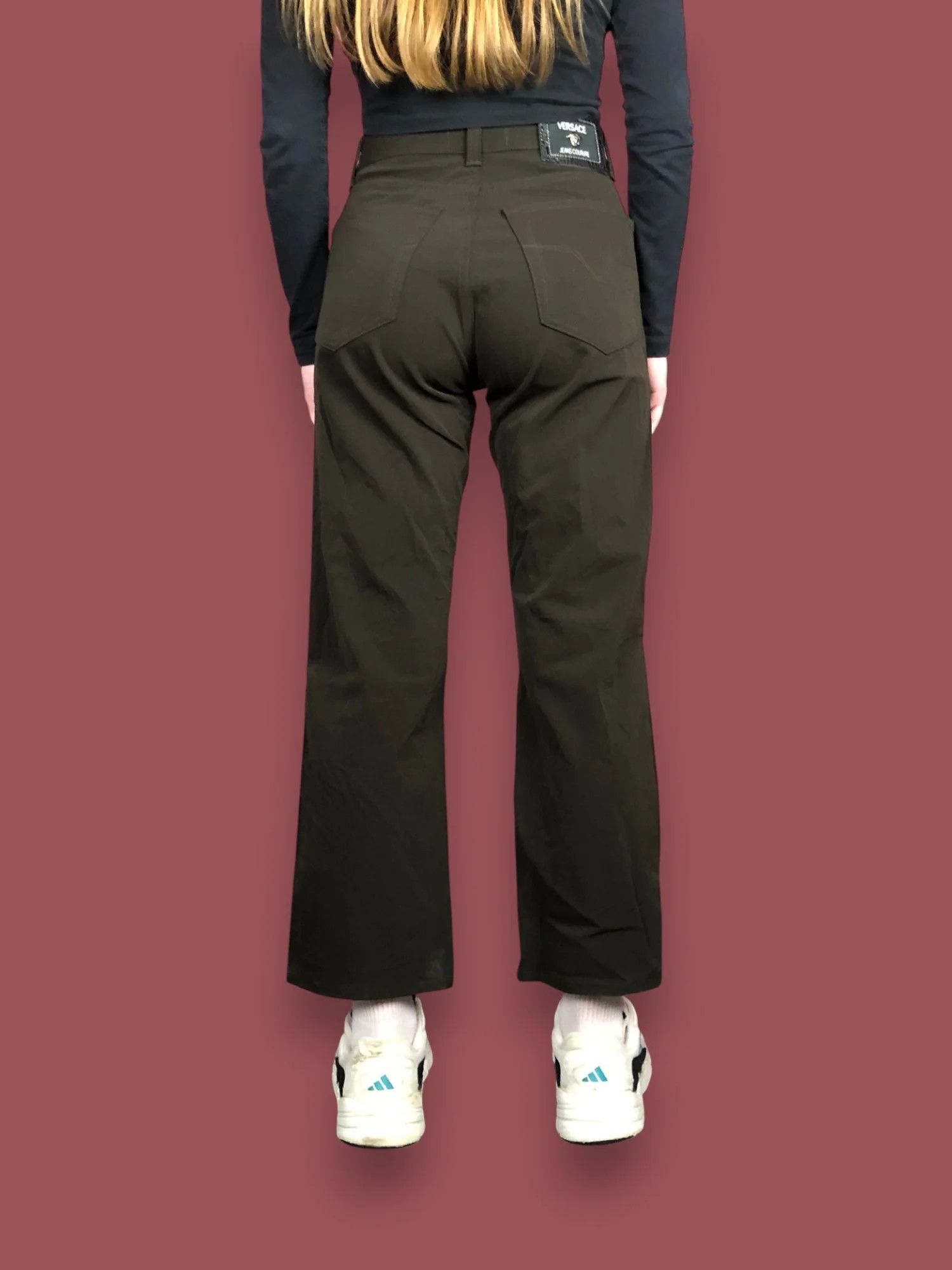 Versace Y2K Versace Jeans Couture Women's Straight Leg Pants - 29 Size 28" / US 6 / IT 42 - 4 Thumbnail