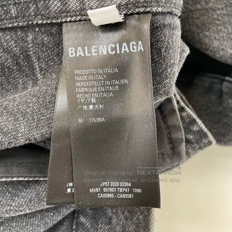 Balenciaga Balenciaga Grey-Black Denim Jacket Size US M / EU 48-50 / 2 - 8 Thumbnail