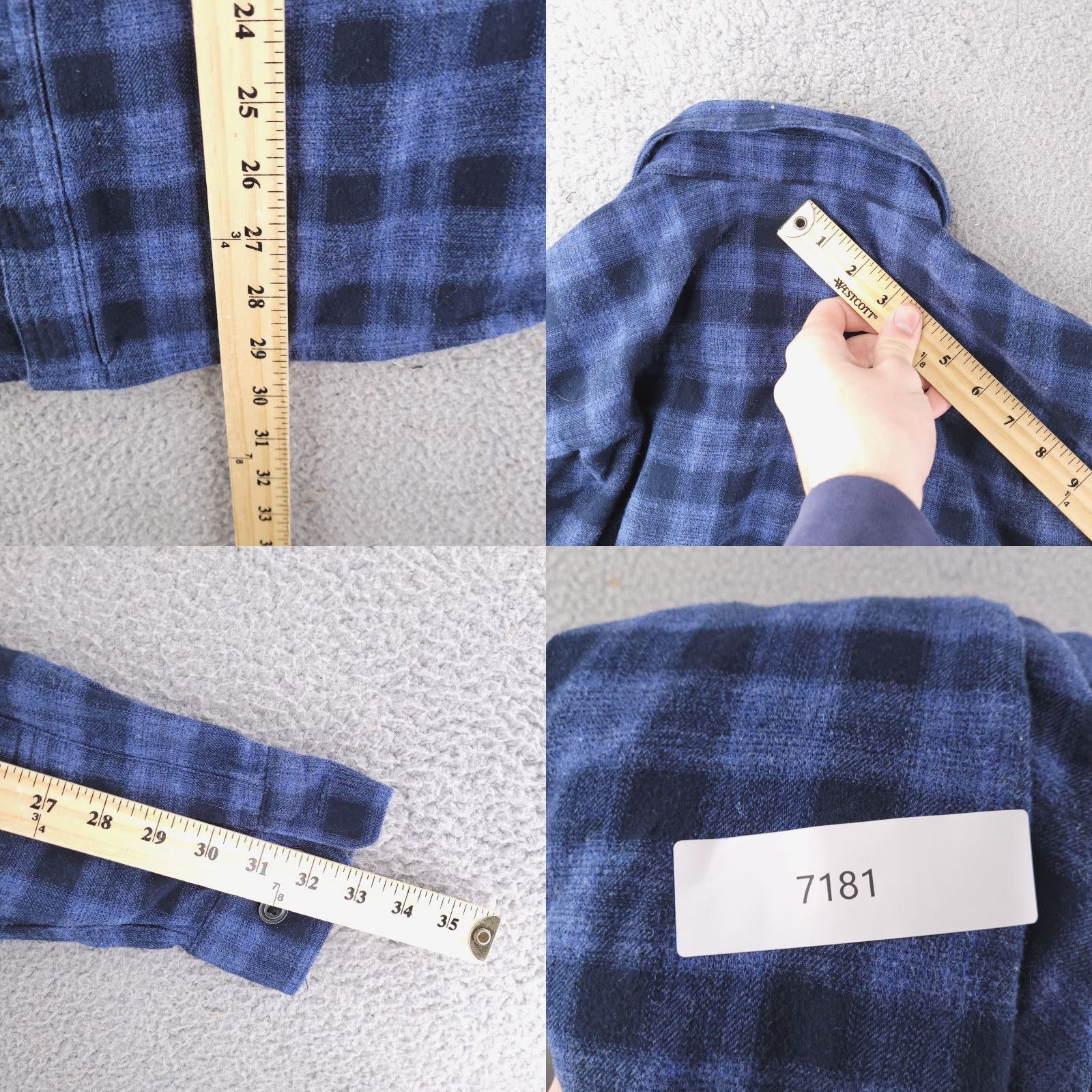 Vintage The American Outdoorsmen Shirt Mens XL Blue Plaid Long Sleeve Flannel Button-Up Regular Size US XL / EU 56 / 4 - 8 Thumbnail