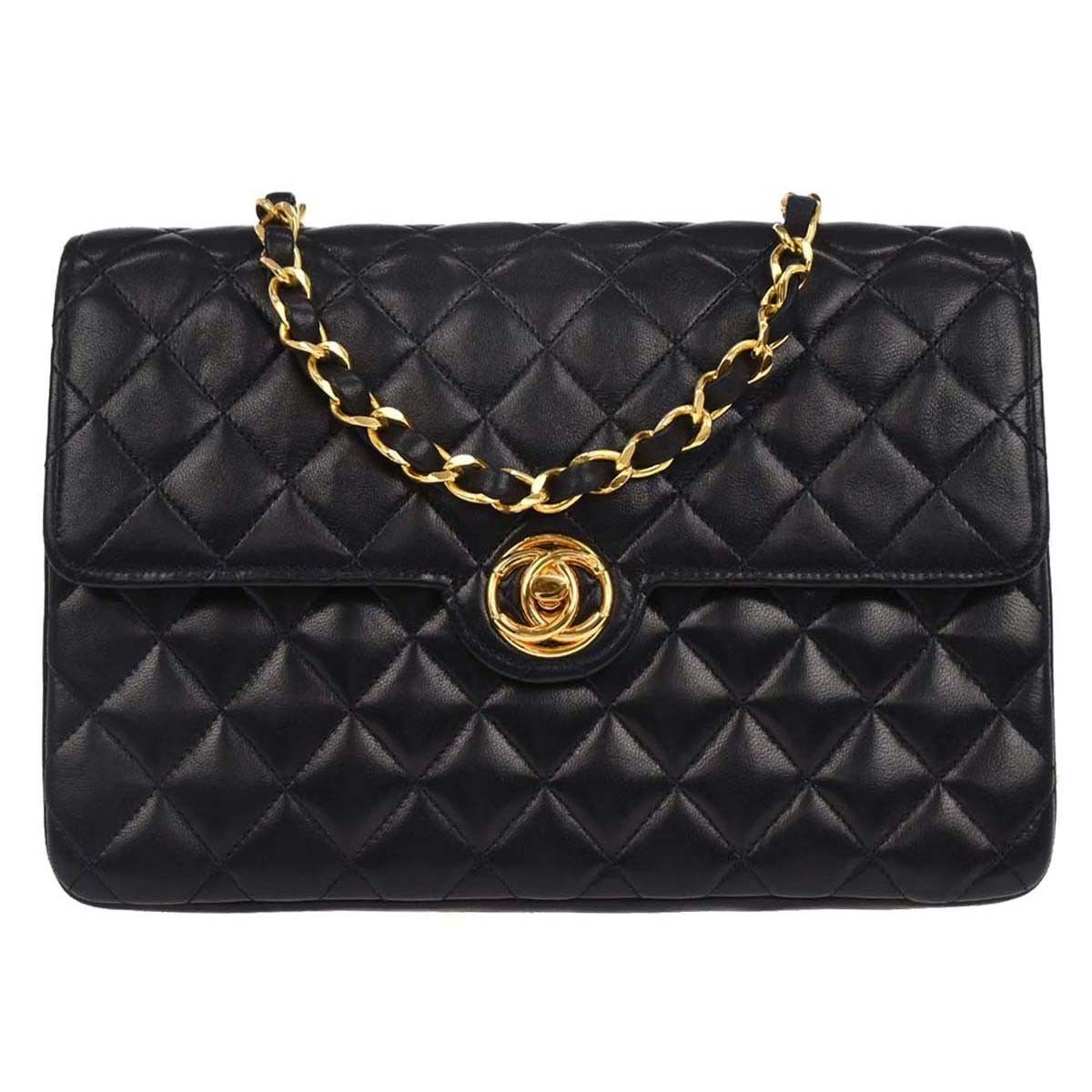 Chanel Vintage CC Chain Flap Bag Quilted Lambskin