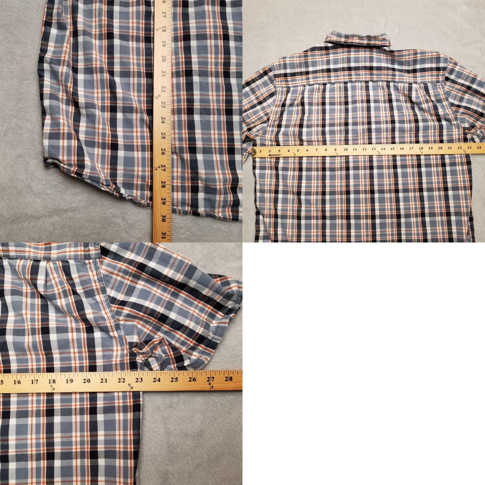Carhartt Carhartt Shirt Mens L Blue Plaid 100% Cotton Short Sleeve Button-Up Casual Size US L / EU 52-54 / 3 - 8 Thumbnail