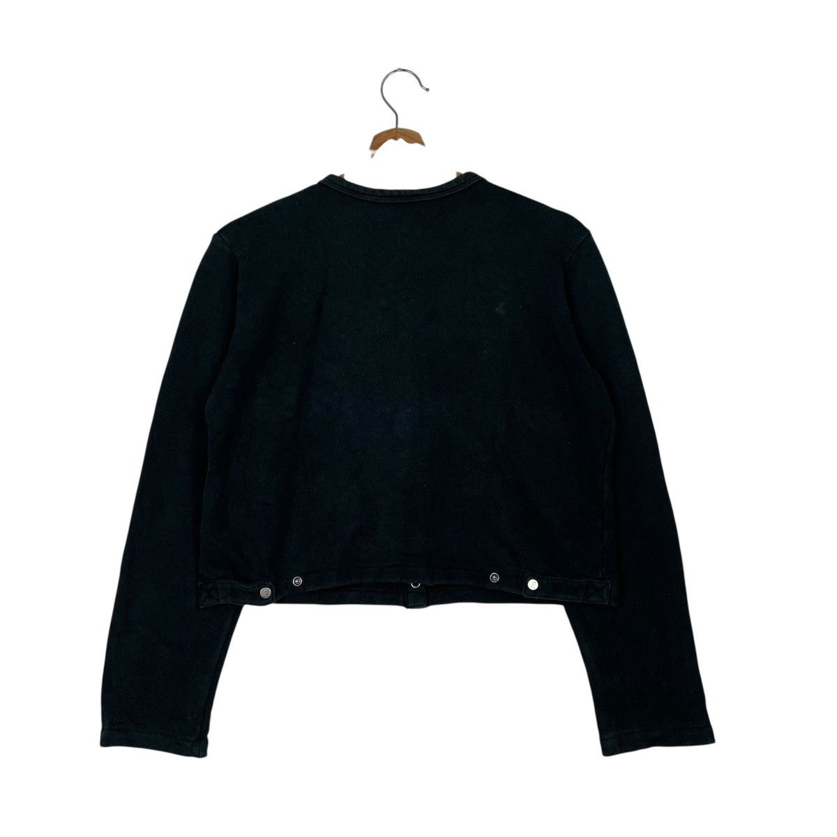 agnes b. Agnes B Snap Button Black Blouse Size S / US 4 / IT 40 - 7 Thumbnail