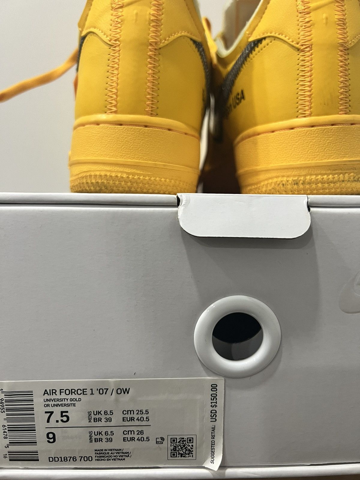 Nike × Off-White Nike Air Force 1 Low Off White ICA Gold Size US 7.5 / EU 40-41 - 5 Thumbnail