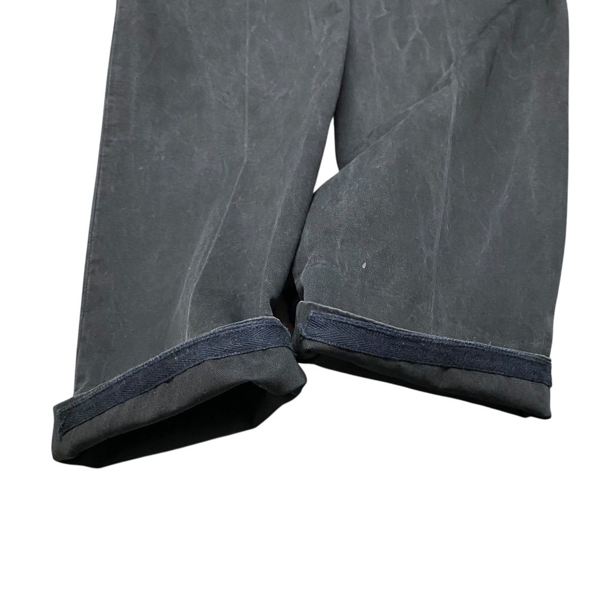 Dior × Hedi Slimane SS04 'STRIP' Dior Homme Black Faded Pants Leather Trimmed Size US 29 - 18 Thumbnail