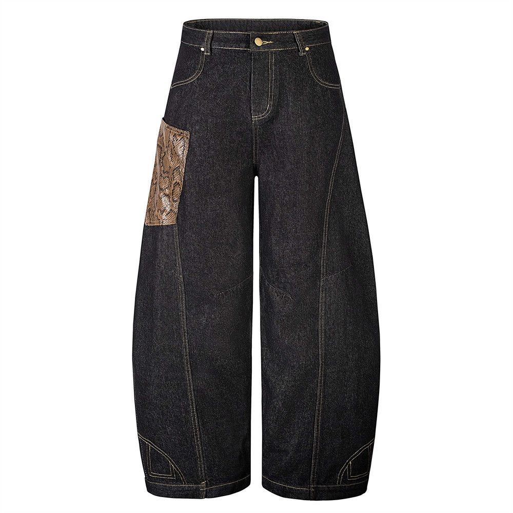 Japanese Brand × Vintage Men's contrast pocket loose wide-leg scimitar jeans Size US 32 / EU 48 - 1 Thumbnail