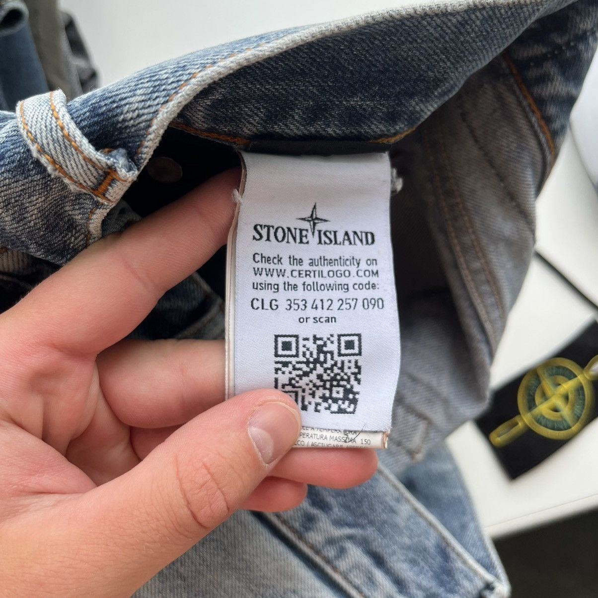 Stone Island STONE ISLAND Jeans Wash Blue Denim Vintage Y2k Affliction Size US 30 / EU 46 - 14 Thumbnail