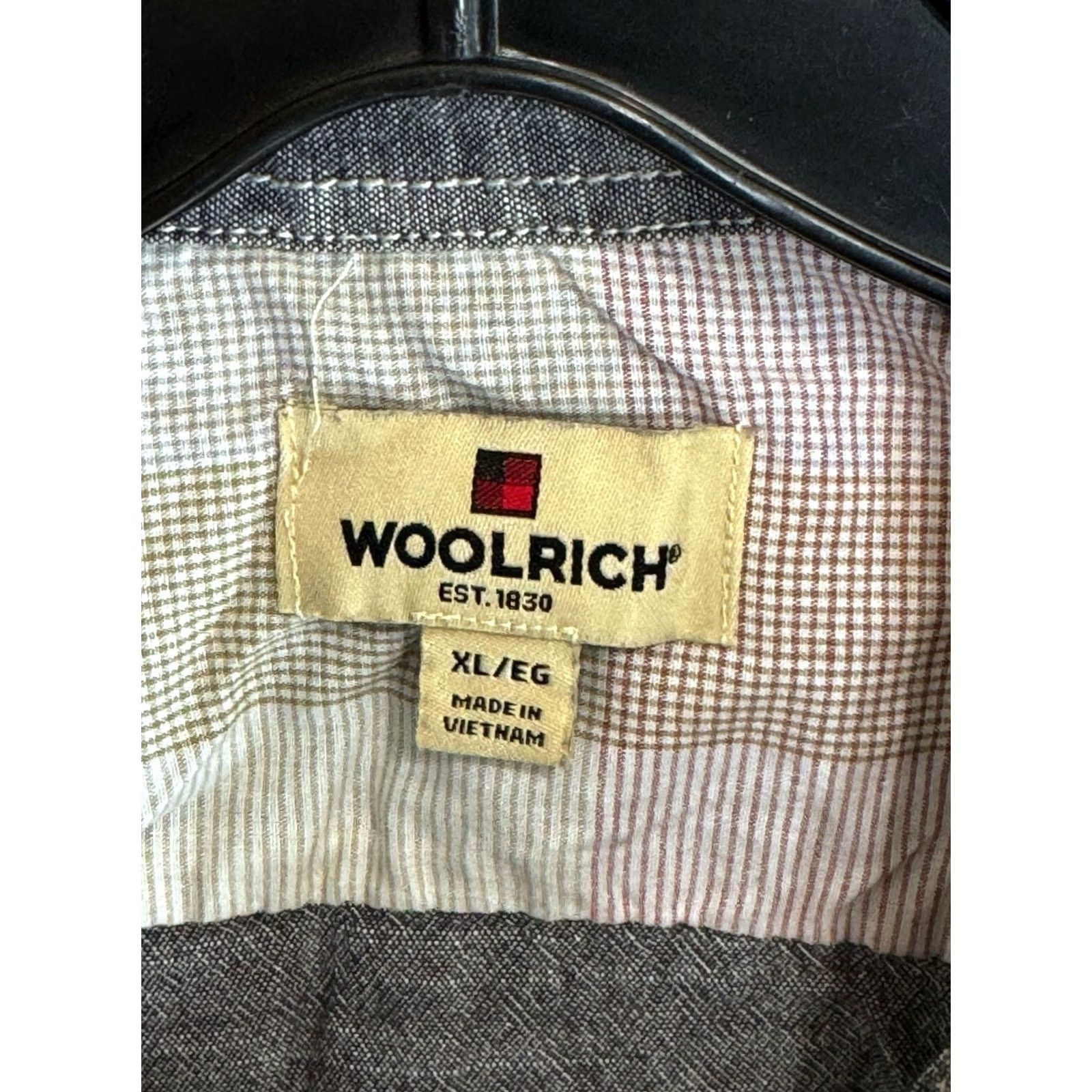 Vintage Woolrich Shirt Gray SHORT SLEEVE BUTTON UP XL Slim Extra Large Mens Size US XL / EU 56 / 4 - 5 Thumbnail