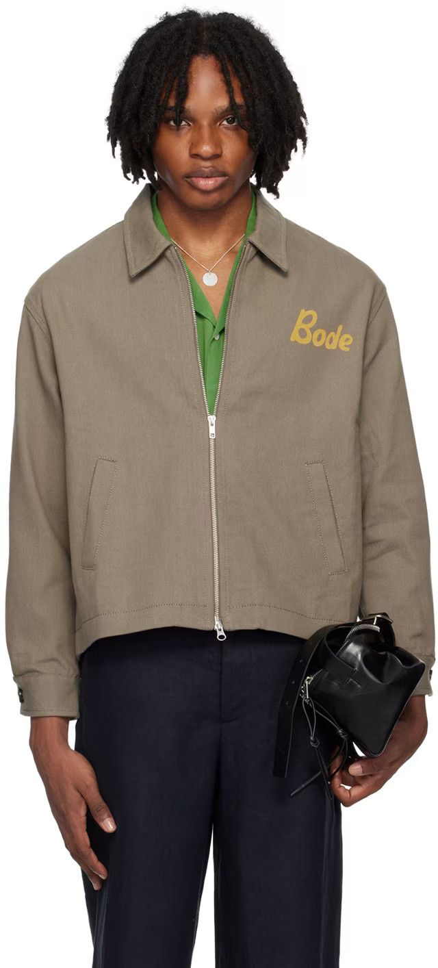 Bode 1375USD Taupe 'Low Lying Summer Club' Jacket 1 of 203 Size US L / EU 52-54 / 3 - 3 Thumbnail